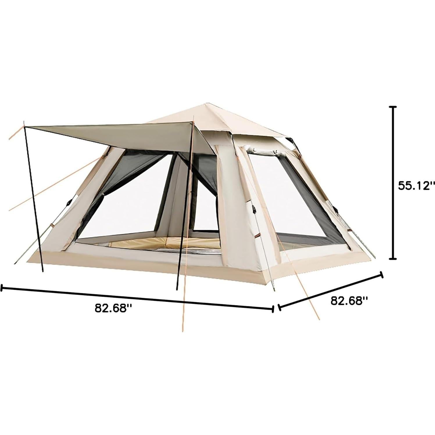Carpa de Camping Instantánea Blackpongo BG2406 para 4 Personas