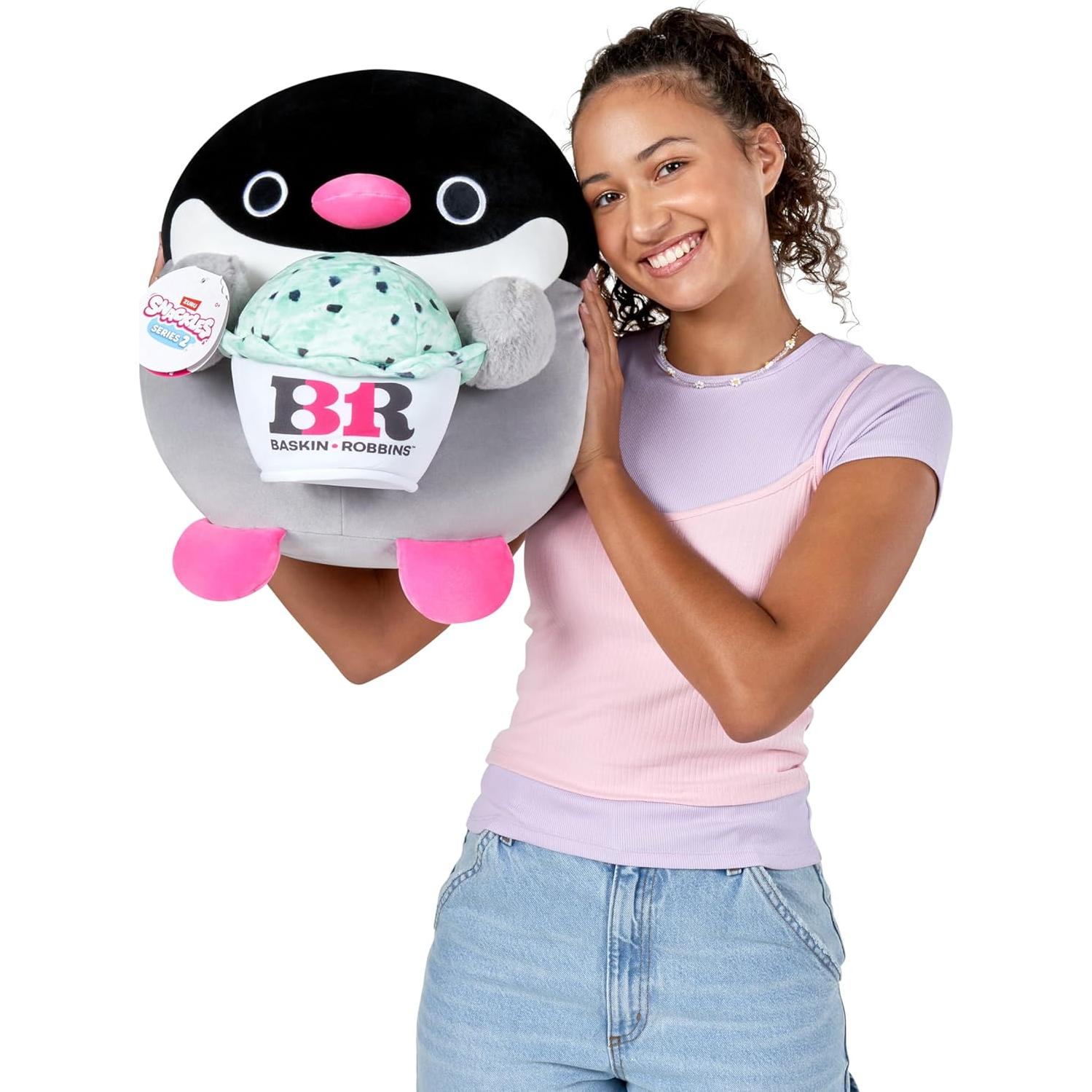 Peluche Snackles Pingüino Baskin Robbins 40 cm ZURU Ultra Suave