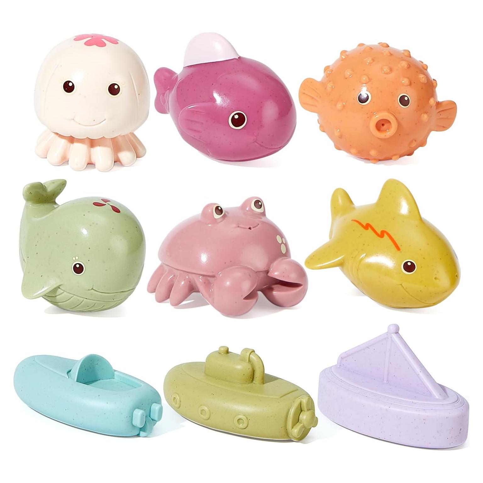 Juguetes de baño BYKASIST 9 Pack sin moho para bebés