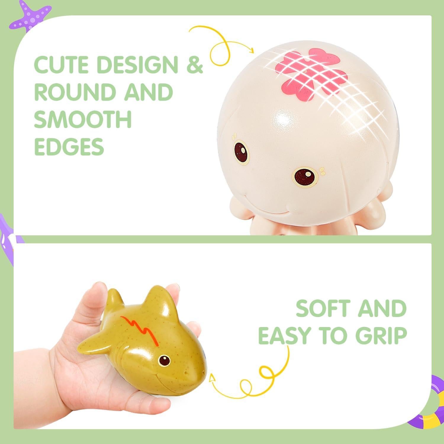 Juguetes de baño BYKASIST 9 Pack sin moho para bebés