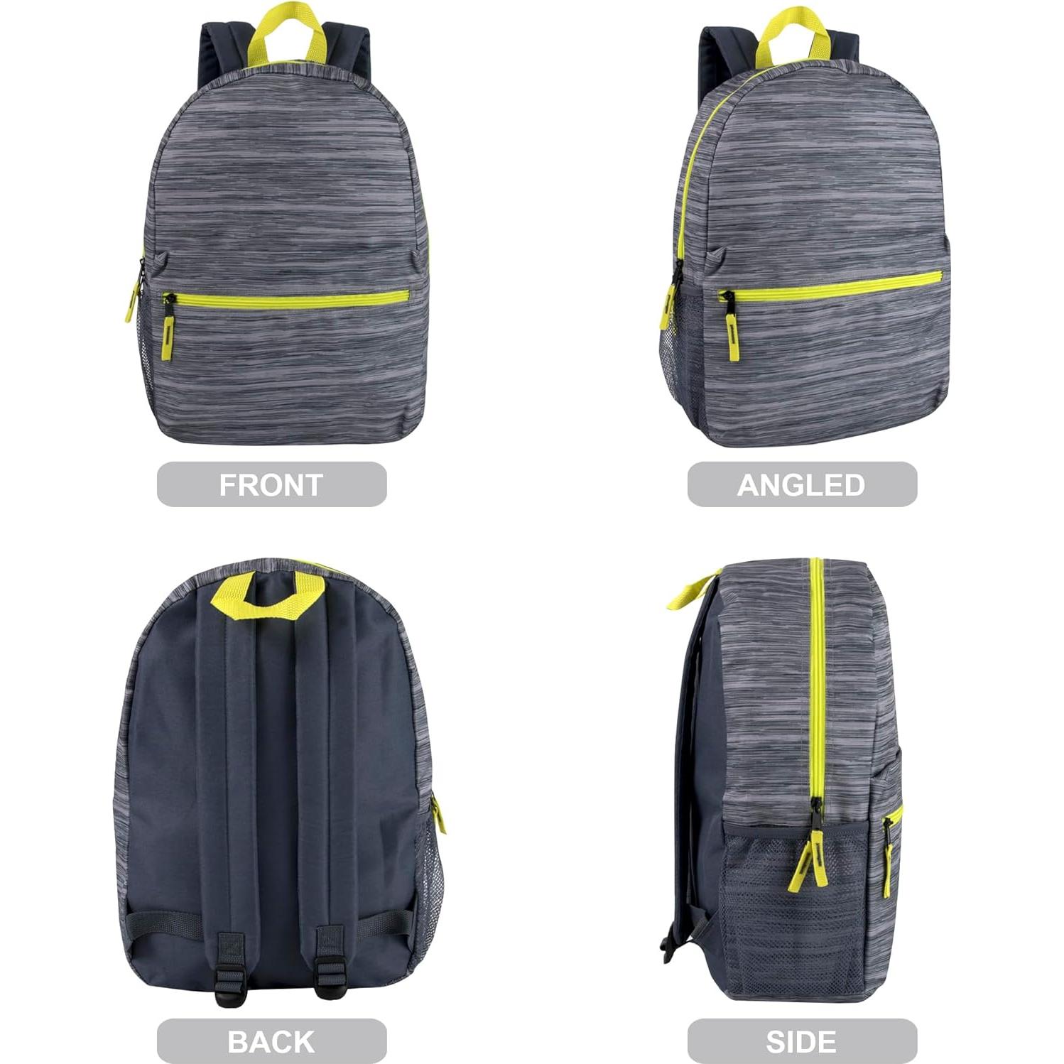 Mochila Escolar Trail Maker 17" Gris Mezclada con Estuche