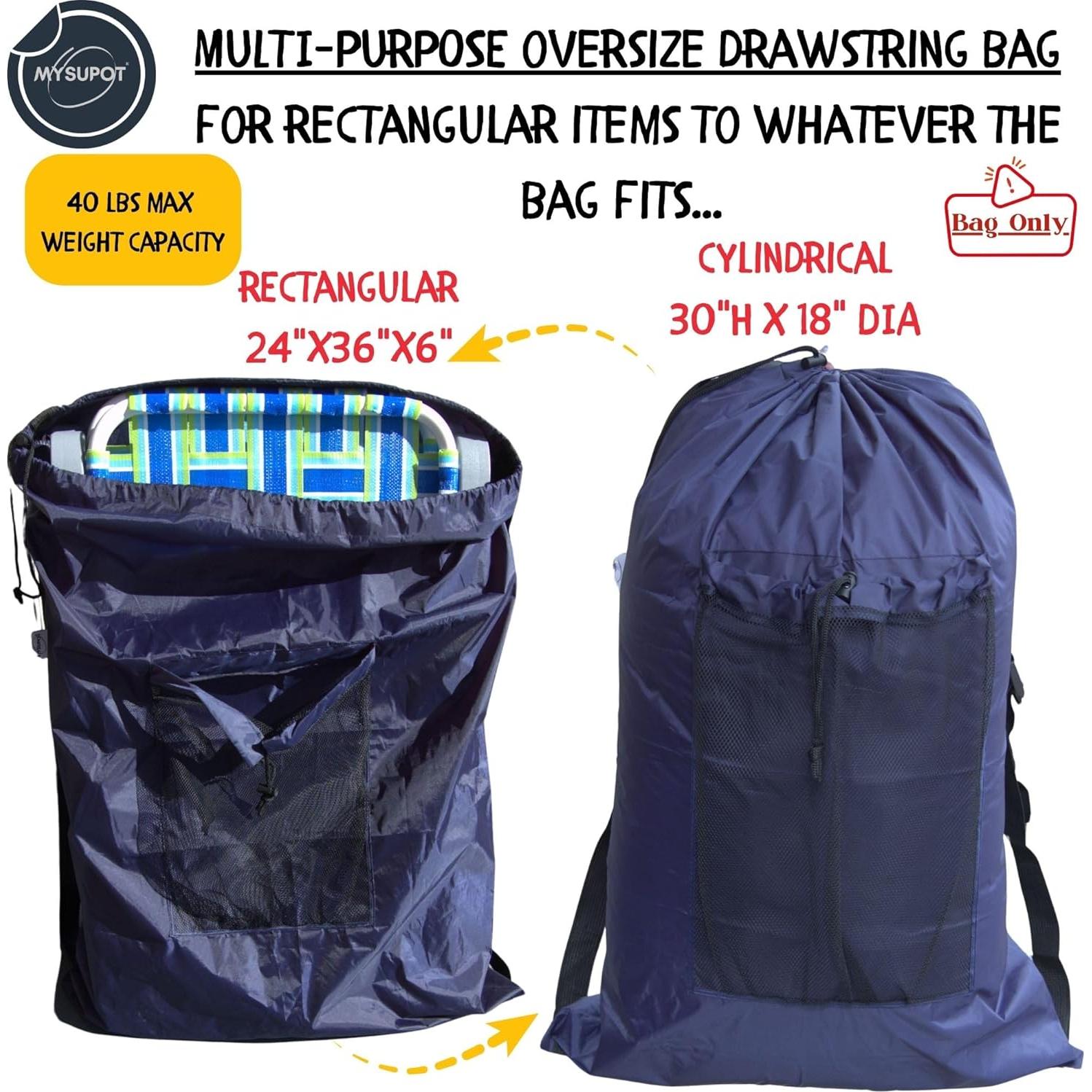 Bolsa de Silla de Playa MYSUPOT Grande Azul Marino 91x61cm