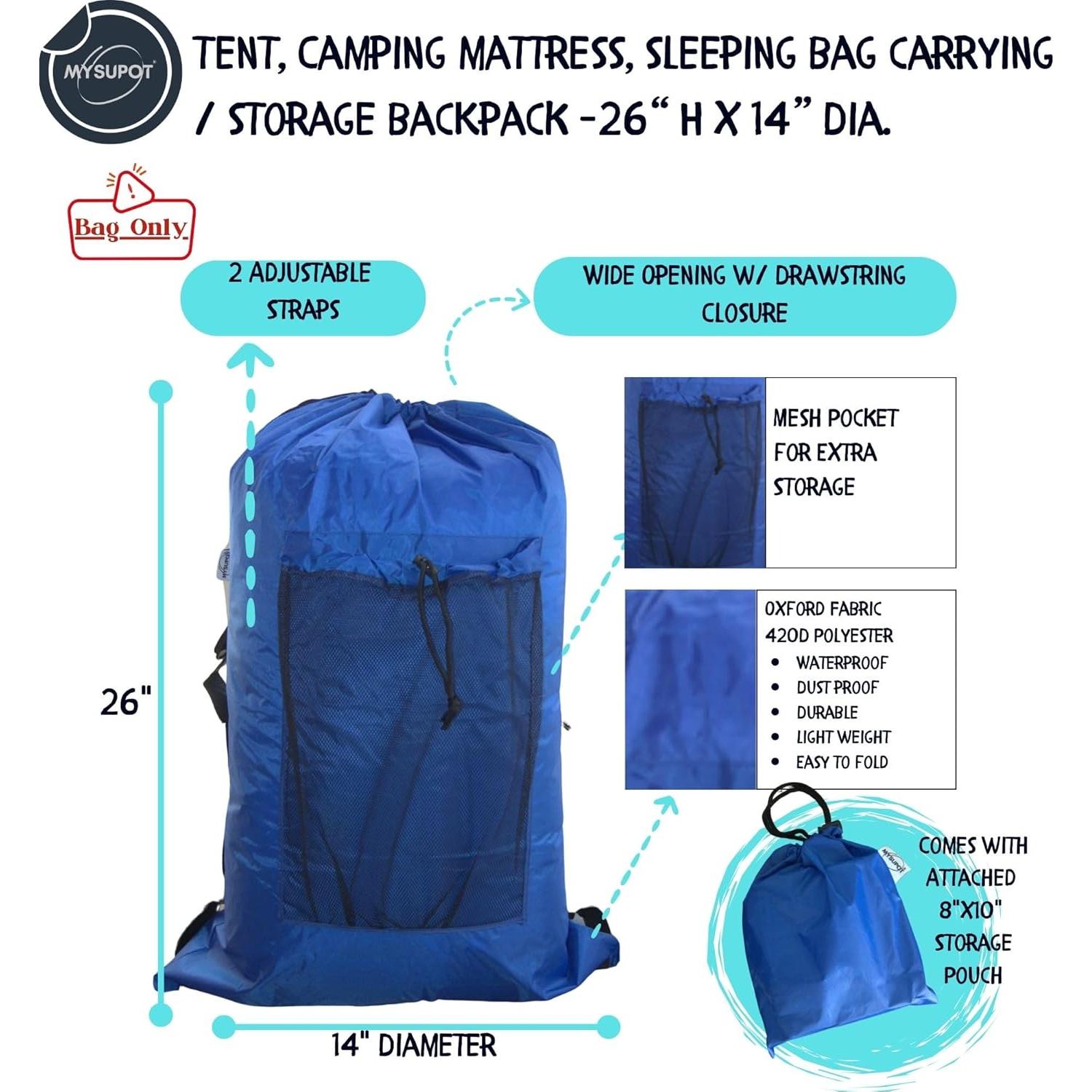 Bolsa de Almacenamiento MYSUPOT Azul Real 50.8x15.2x71.1 cm