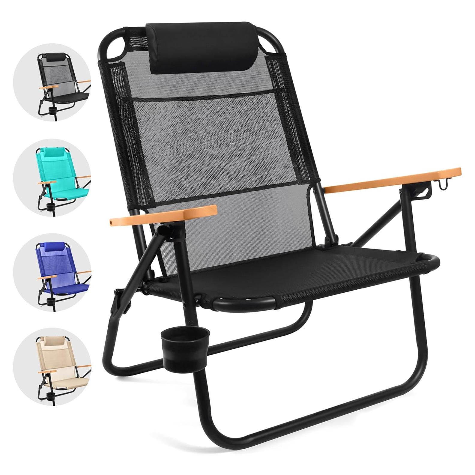 Silla de Playa Plegable Water Buffalo Bondi - 3 Posiciones, Portavasos