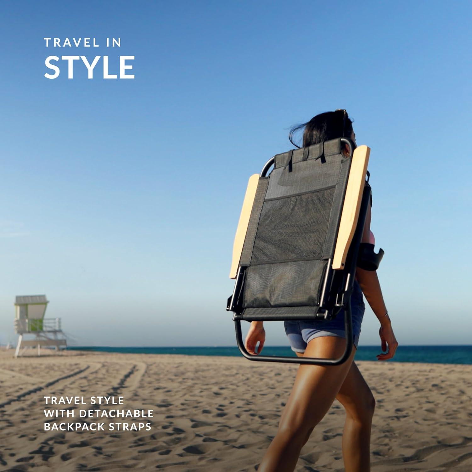 Silla de Playa Plegable Water Buffalo Bondi - 3 Posiciones, Portavasos