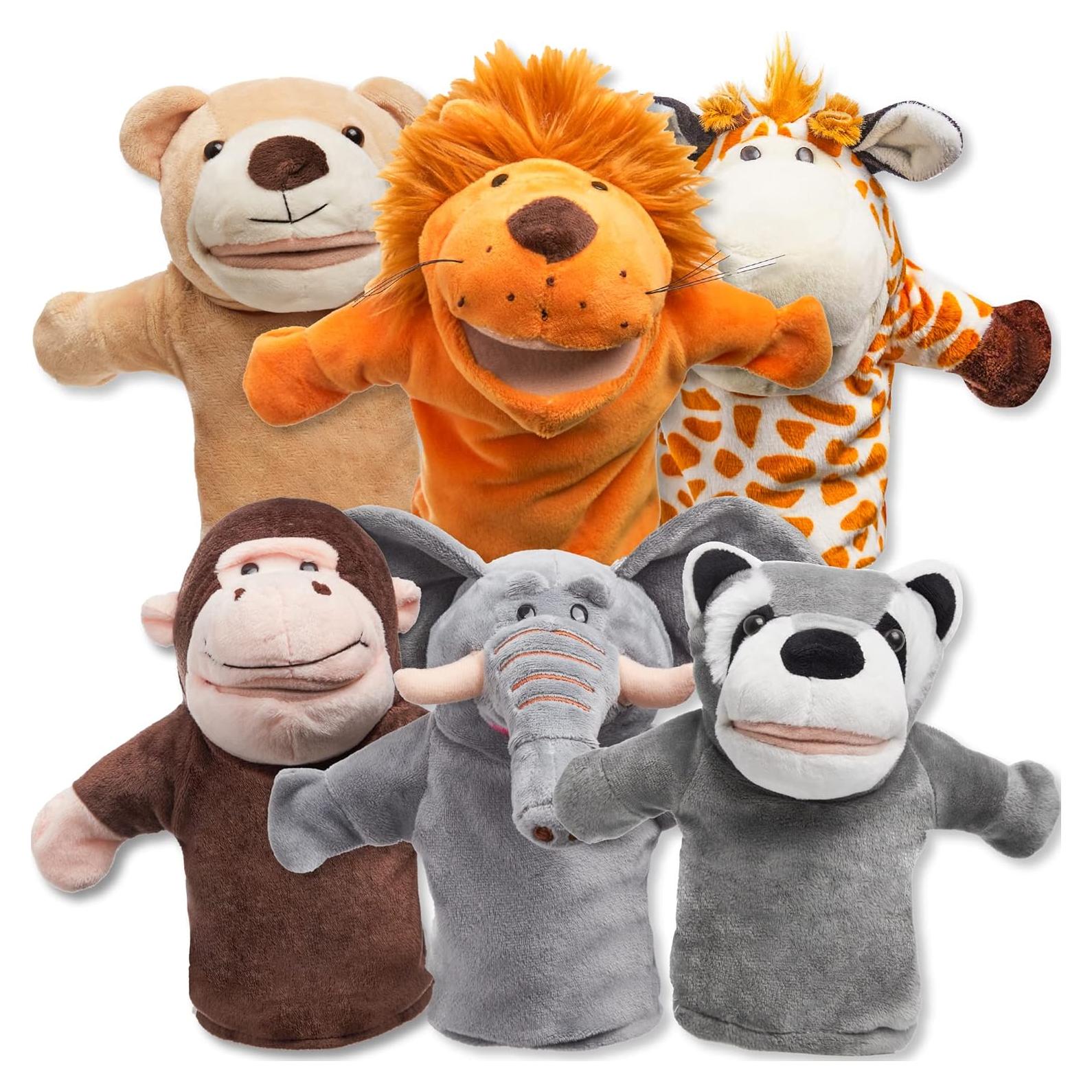 Conjunto de Marionetas de Mano Joyin 6 Piezas Animales