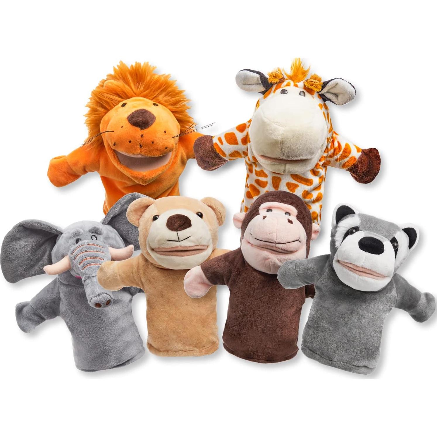 Conjunto de Marionetas de Mano Joyin 6 Piezas Animales