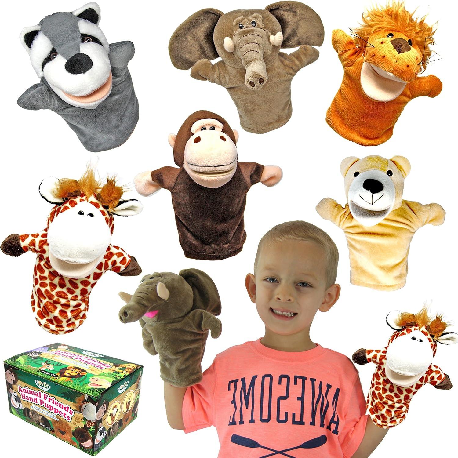 Conjunto de Marionetas de Mano Joyin 6 Piezas Animales