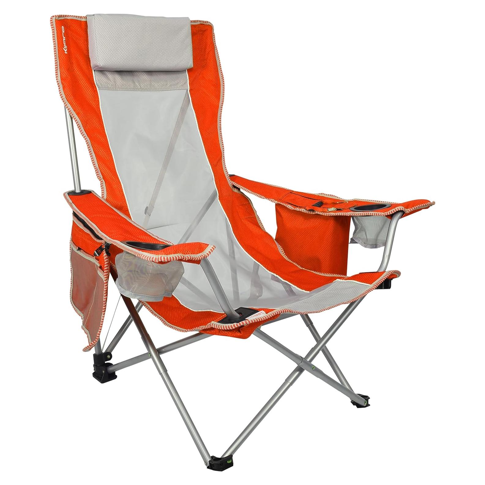 Silla de Playa Kijaro Coast Naranja - Plegable con Almohada