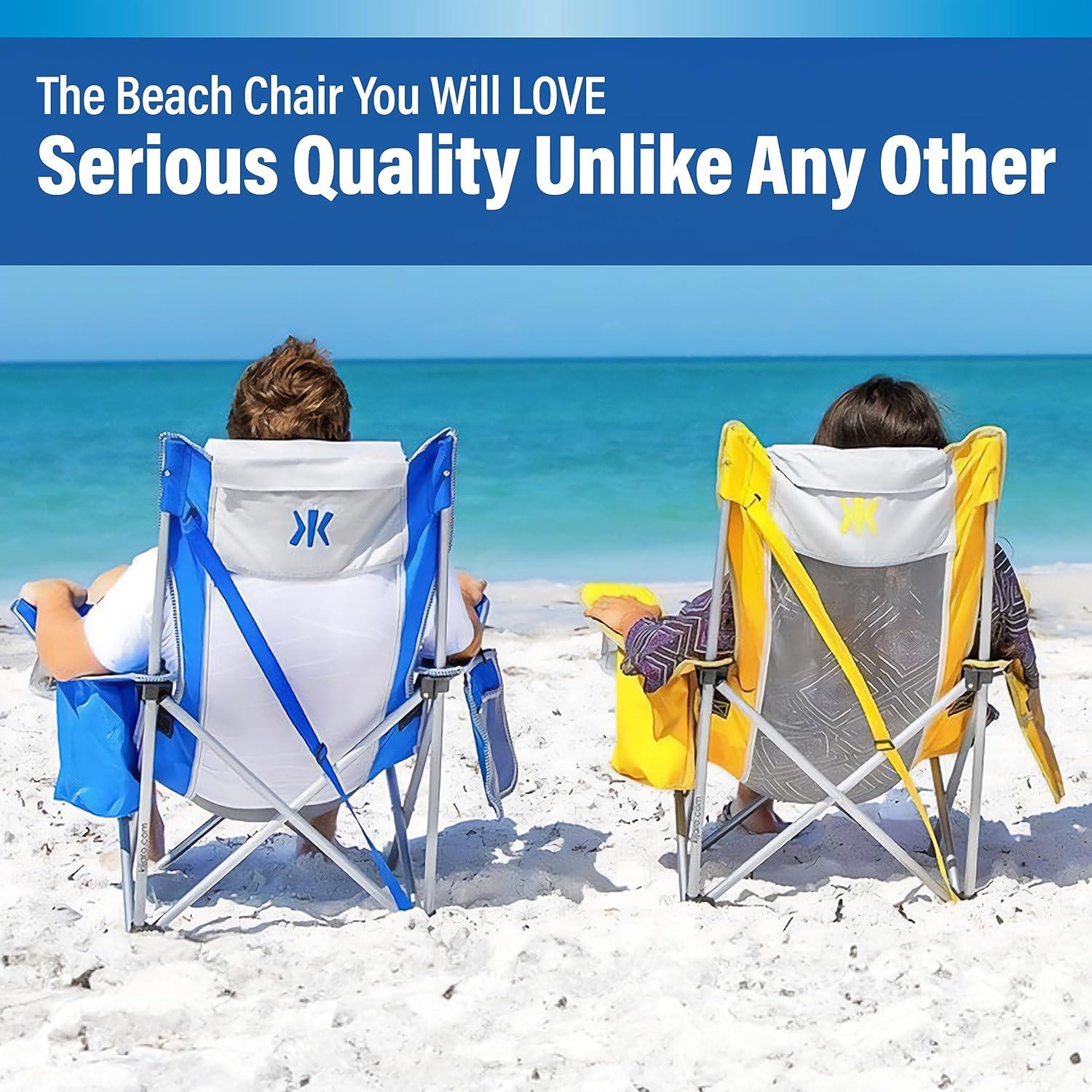 Silla de Playa Kijaro Coast Naranja - Plegable con Almohada