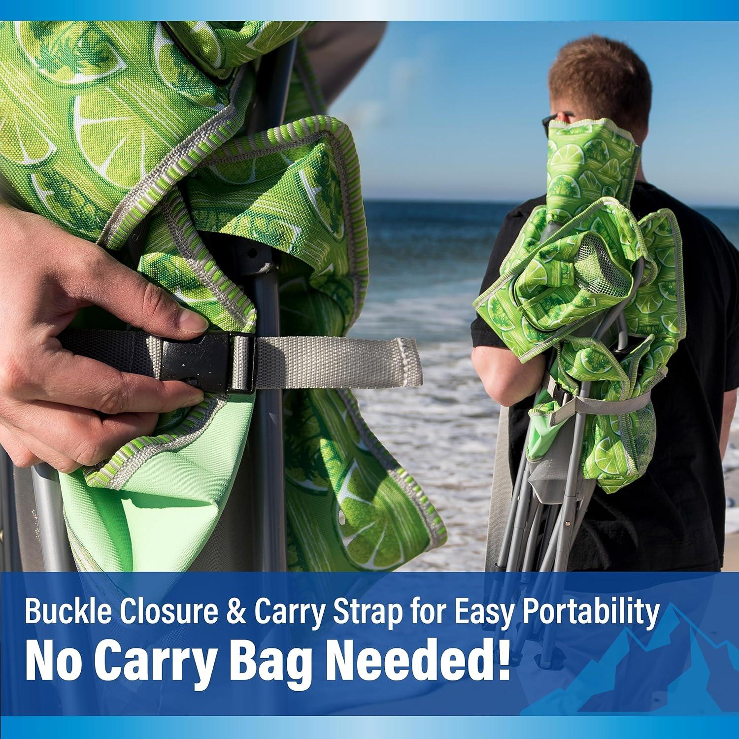 Silla de Playa Kijaro Coast Naranja - Plegable con Almohada