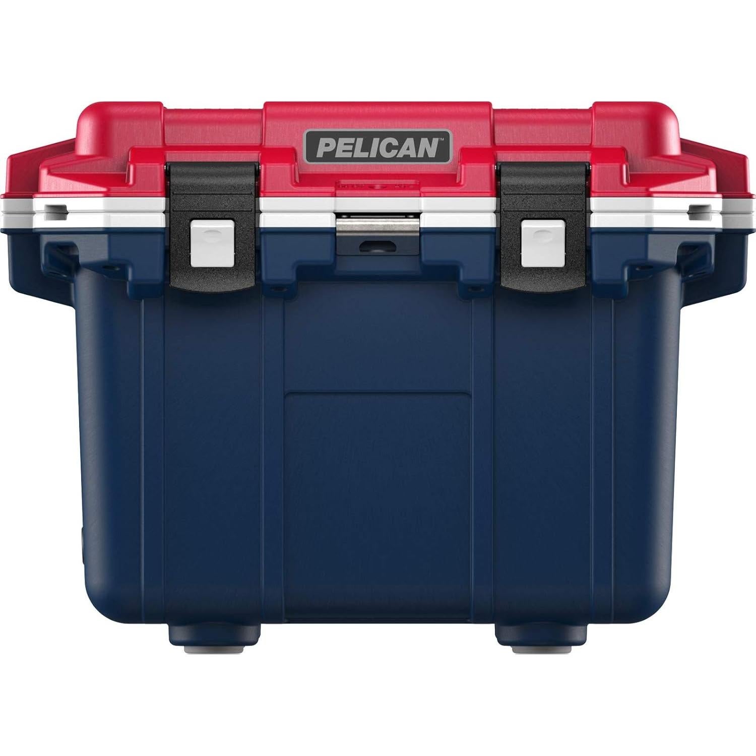 Enfriador Pelican 30QT Azul/Rojo/Blanco - 30 Cuartos
