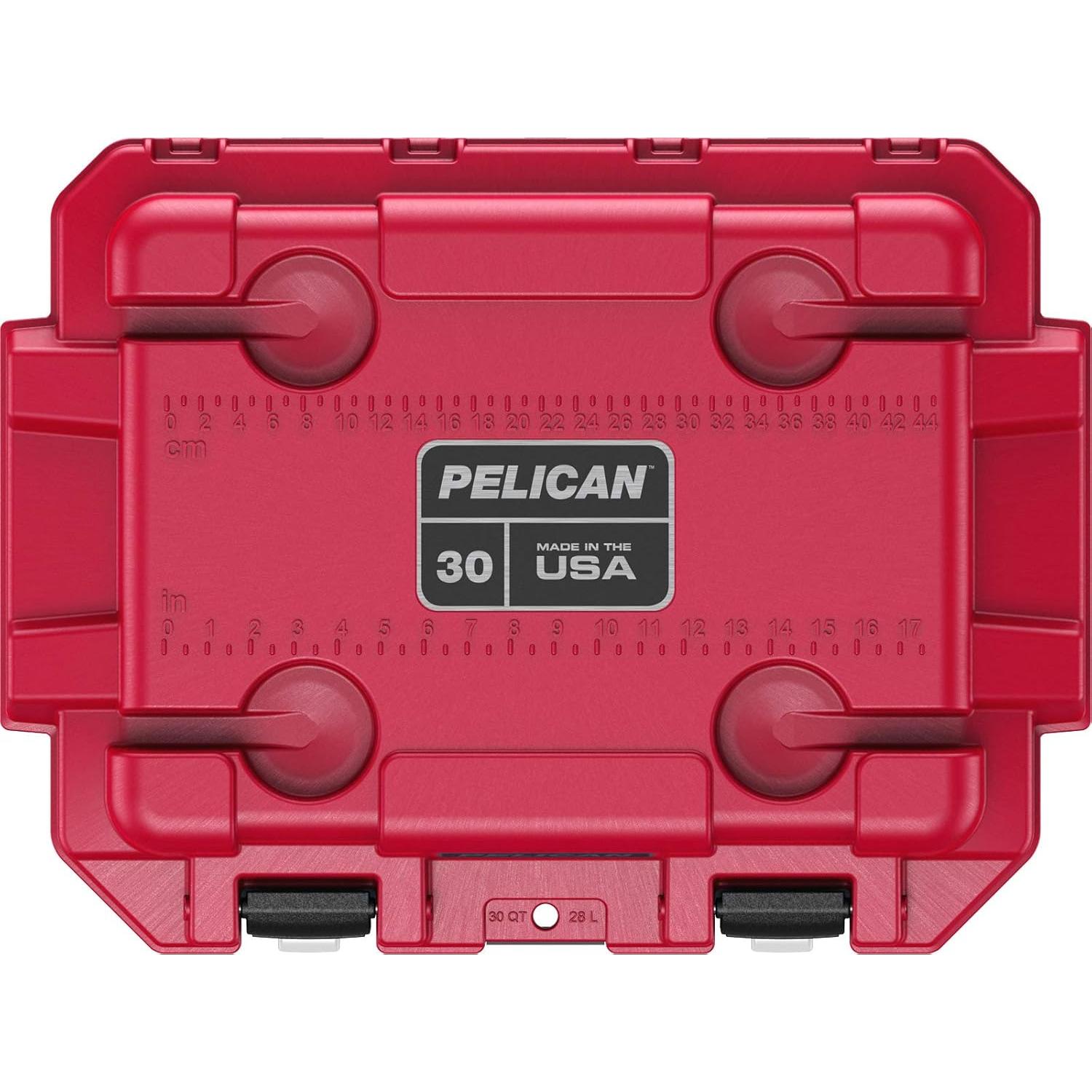 Enfriador Pelican 30QT Azul/Rojo/Blanco - 30 Cuartos