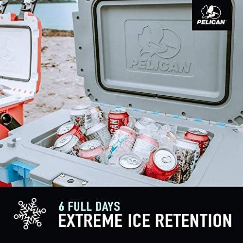 Enfriador Pelican 30QT Azul/Rojo/Blanco - 30 Cuartos