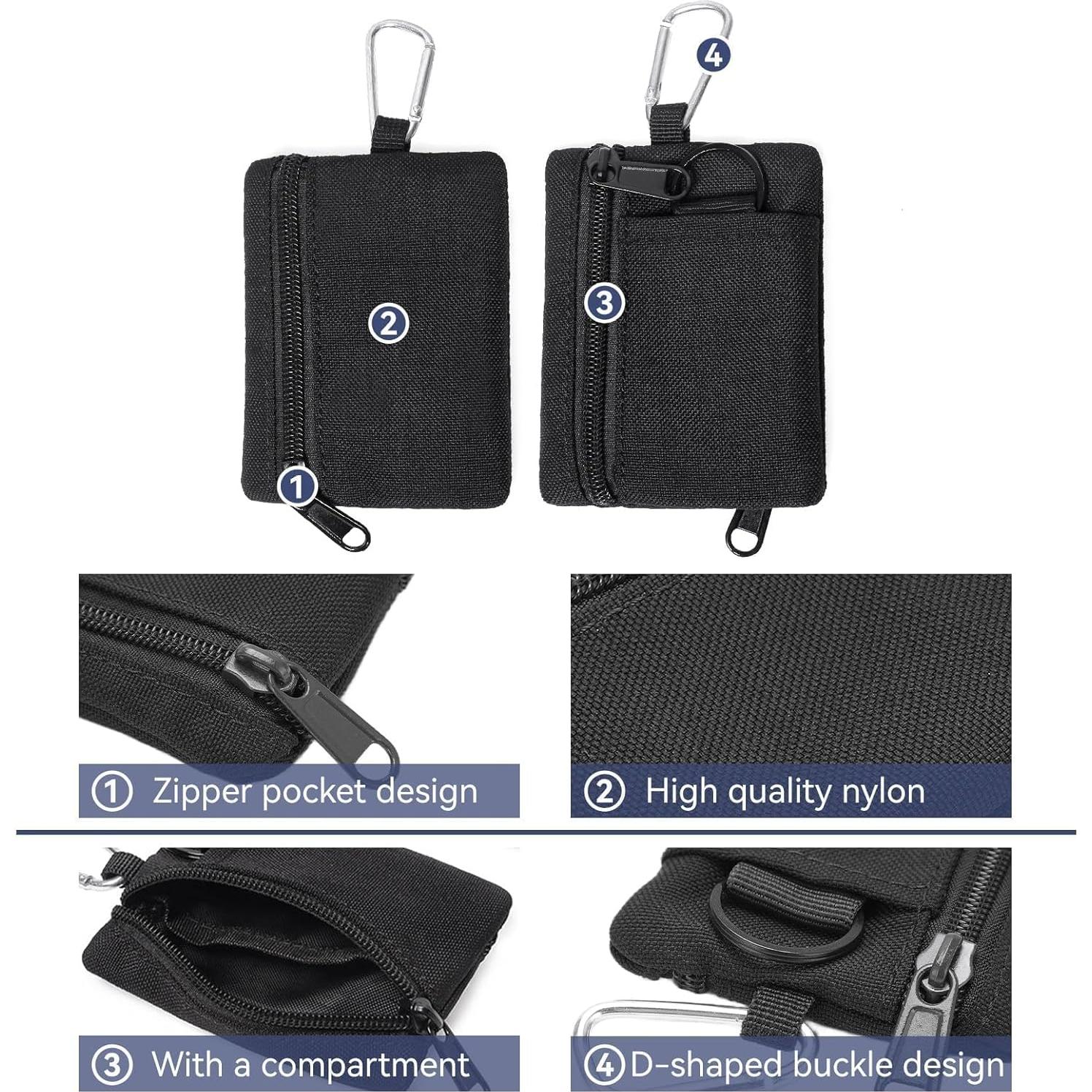 Bolsa EDC Molle HERCHR Negra 10.5x8x1.5cm Organizador