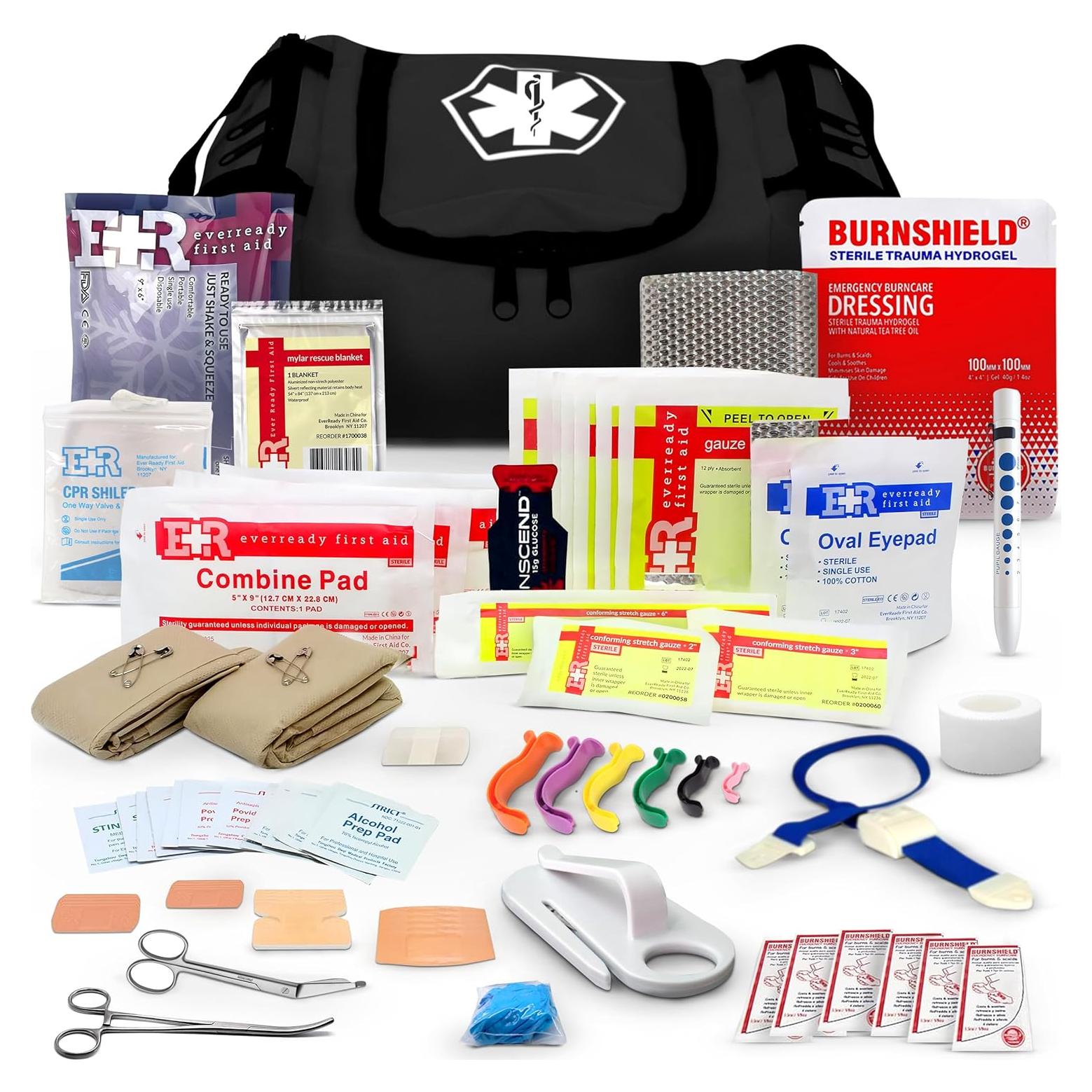 Kit de Primeros Auxilios Completo Dixie EMS - Bolsa Portátil Negra