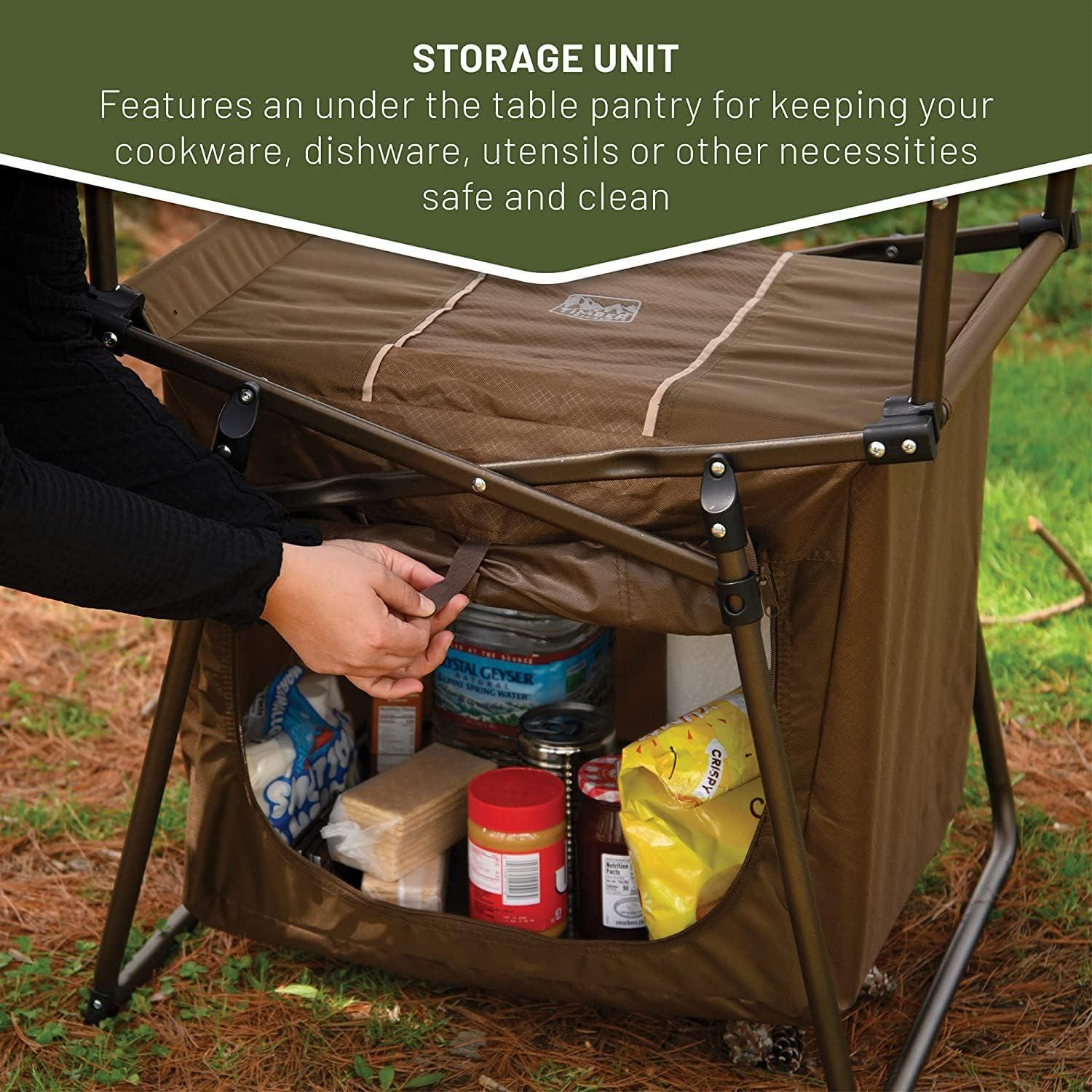 Mesa de Cocina Plegable Timber Ridge Aluminio 106.7x34.5cm