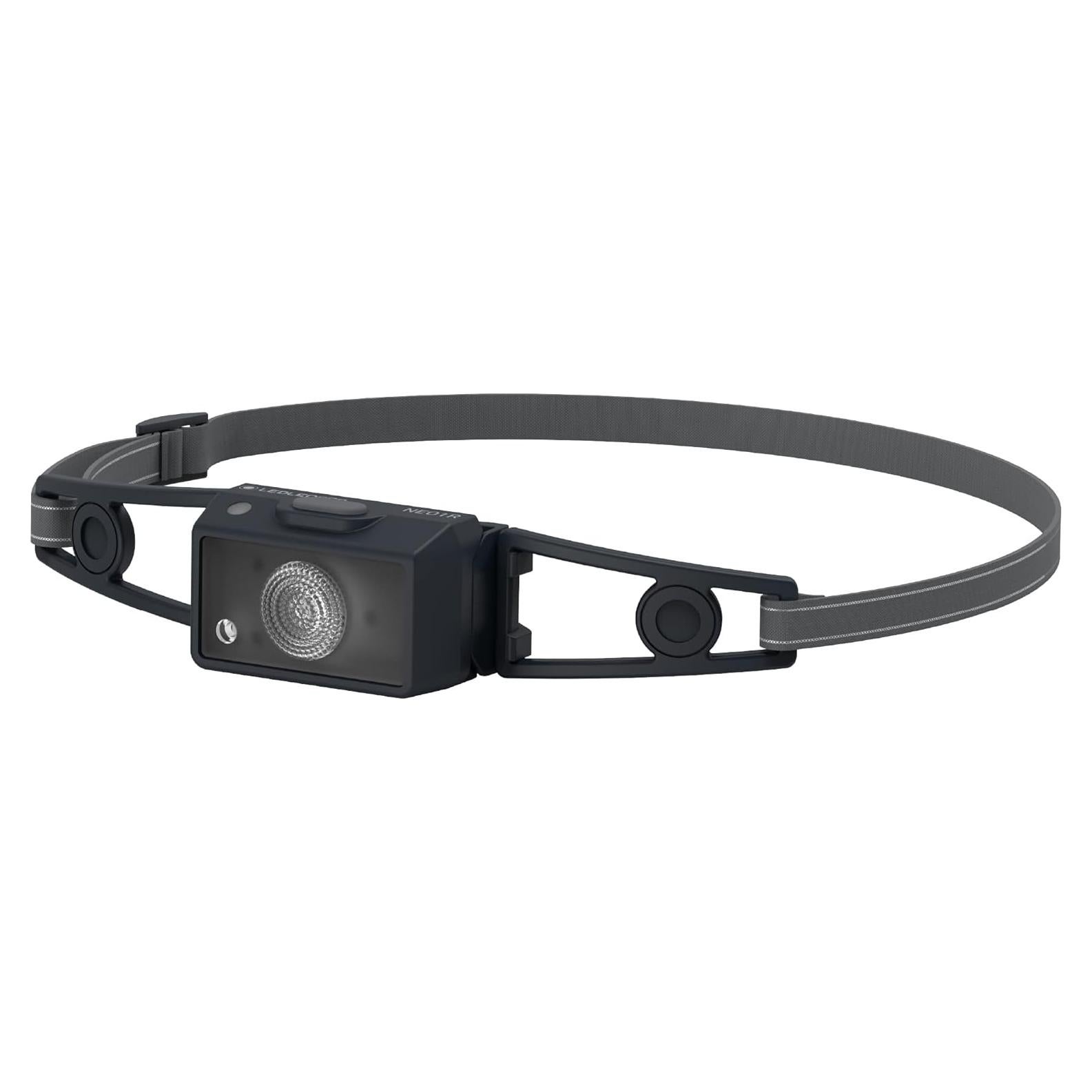 Ledlenser NEO1R LED headlamp for Jogging, Running lamp, Running, 250 lumens, Compact, Ultra-Light 39g, Near and far, Rechargeable, Reflective Headband, red Front Light (Black)