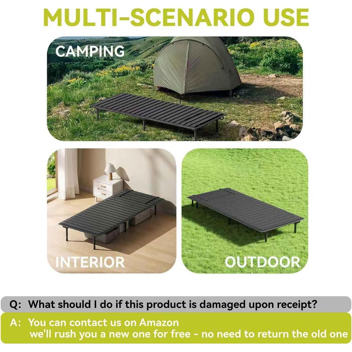 Folding Camping Cot for Universal SUV Truck MVP,Car Bed with Adjustable Leg and Length 600D Oxford Non Inflatable Air Mattress,Sleeping Platform for Traveling Black(Short Legs)