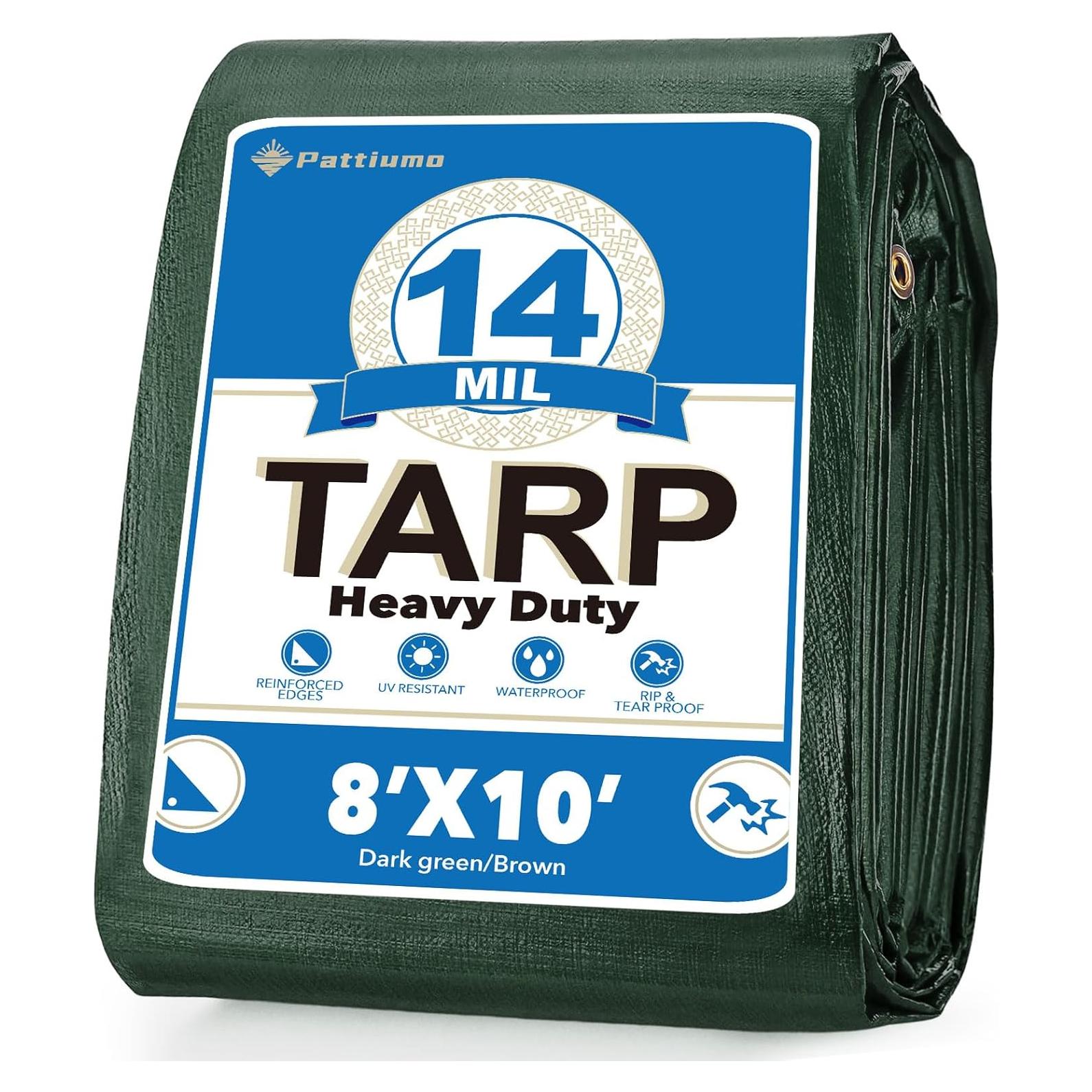 Lona Impermeable Pattiumo 2.44x3.05m 0.35mm Verde/Marrón