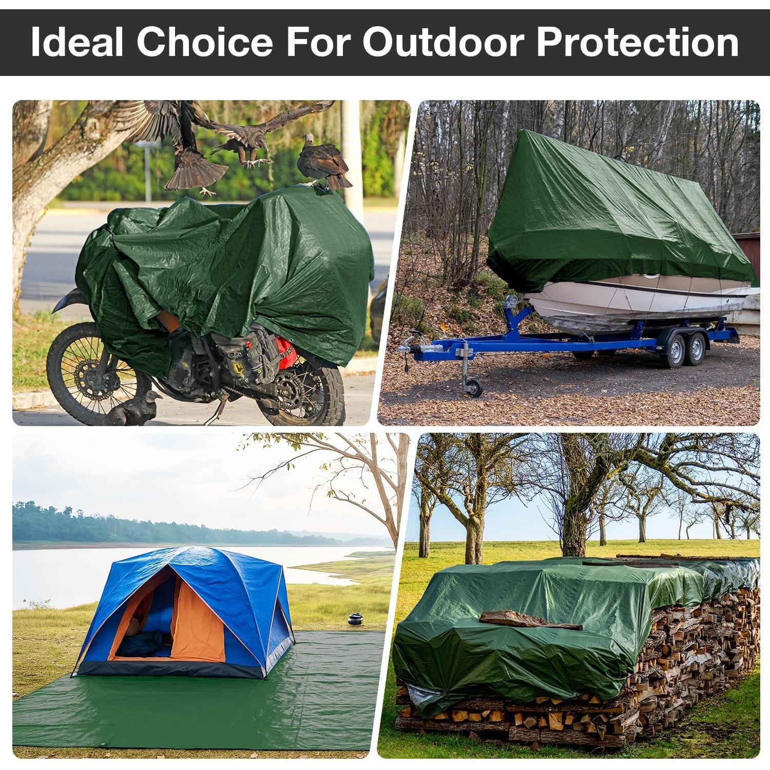 Lona Impermeable Pattiumo 2.44x3.05m 0.35mm Verde/Marrón