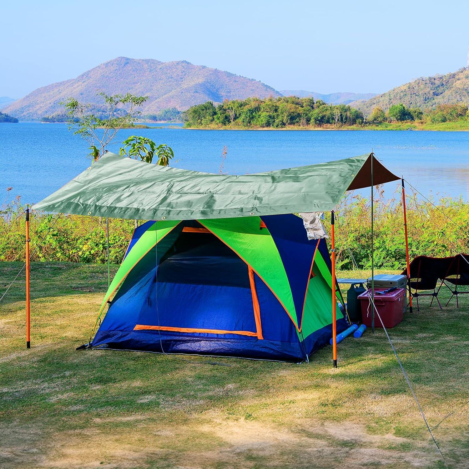 Lona Impermeable Pattiumo 2.44x3.05m 0.35mm Verde/Marrón