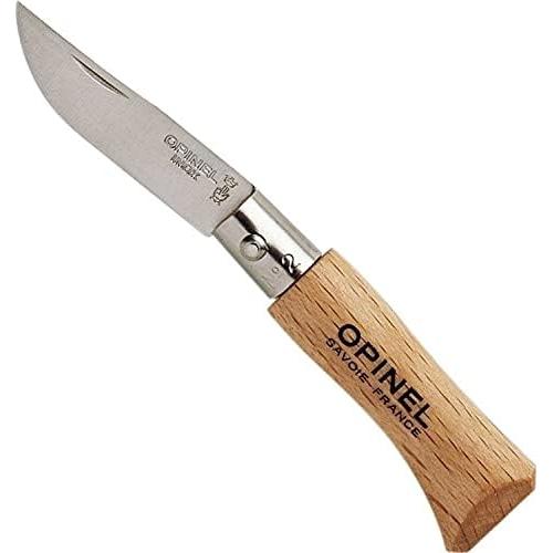 Cuchillo Plegable Opinel Inox No. 2 - Acero Inoxidable 3.5 cm