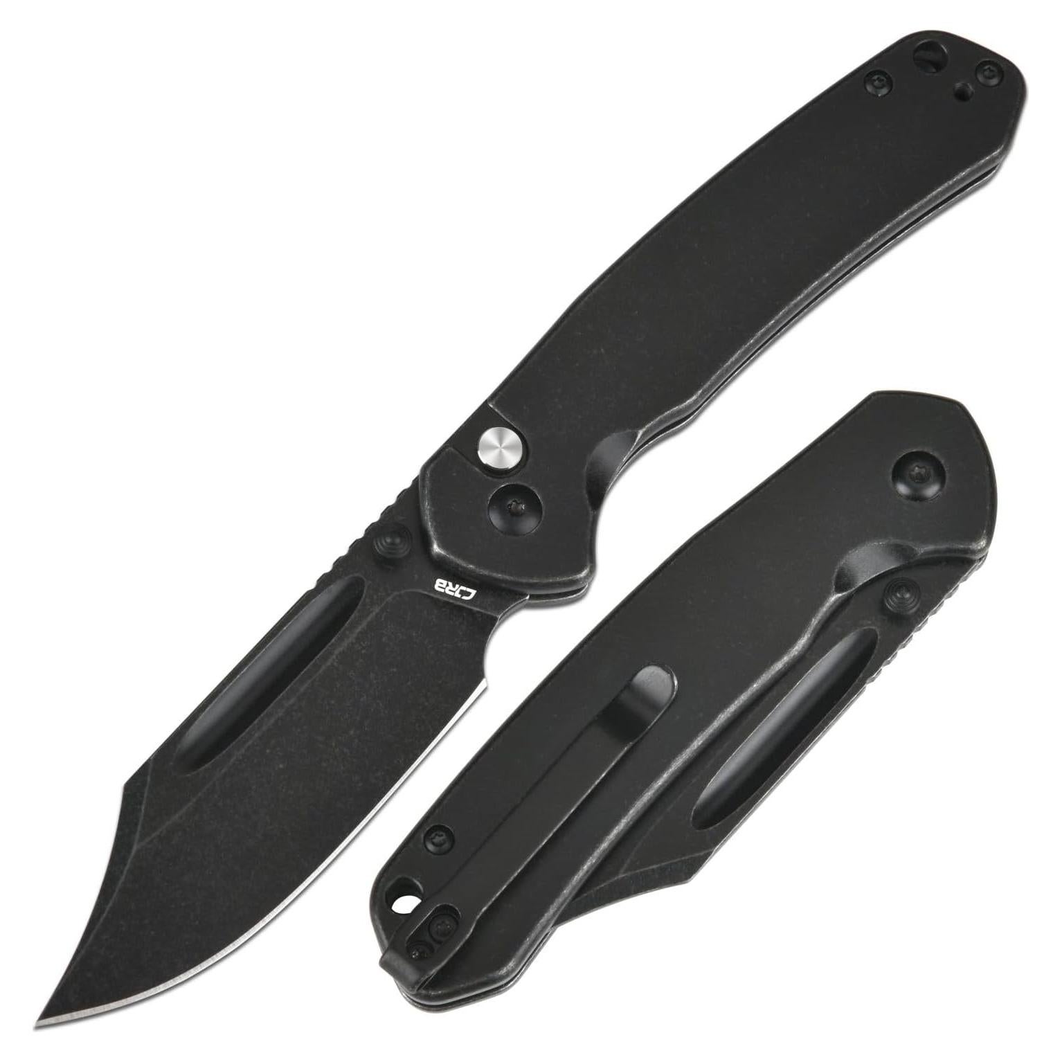 Cuchillo Plegable CJRB Bowie Pyrite 8 cm Acero Negro EDC