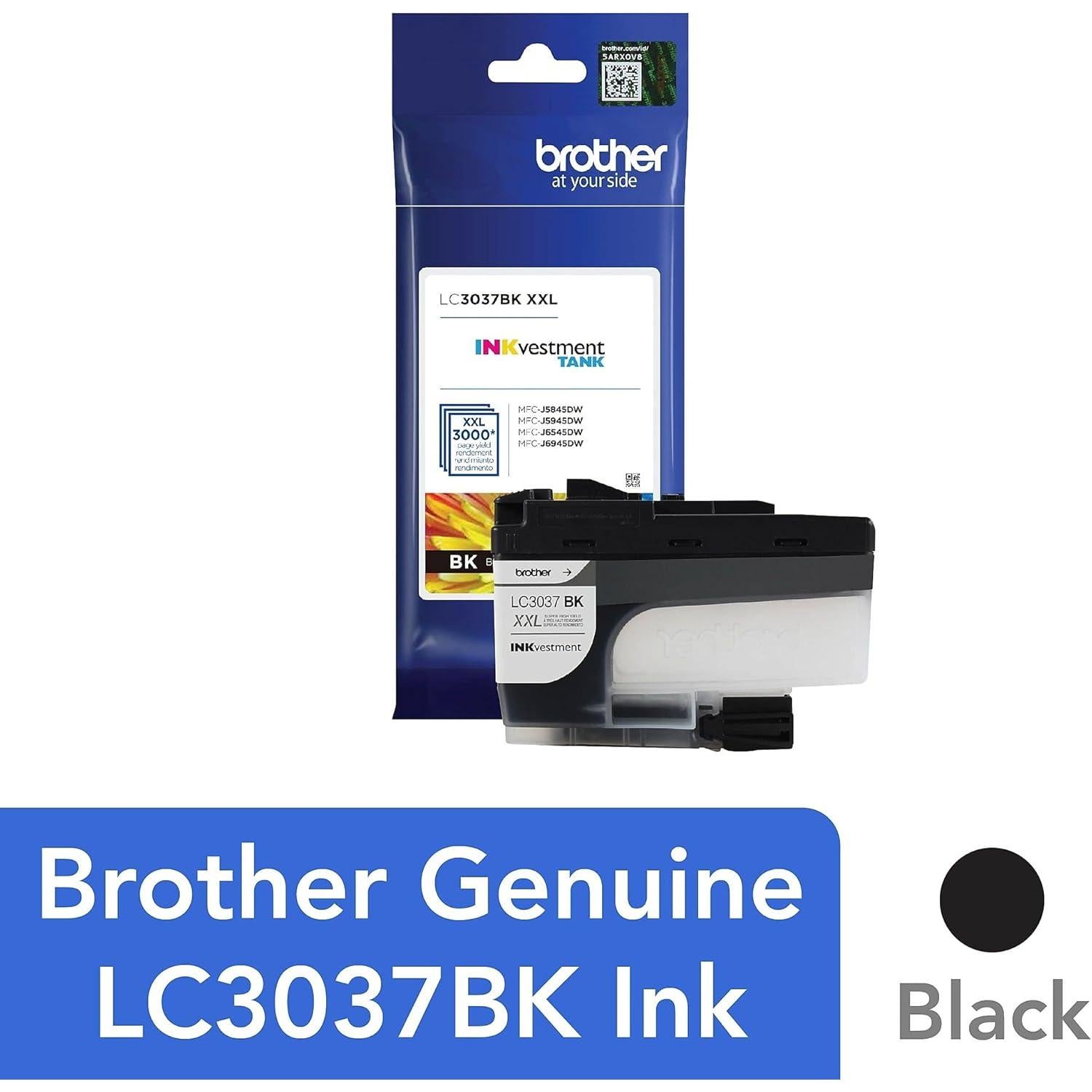 Cartucho de Tinta Negra Brother LC3037BK Super Alta Capacidad