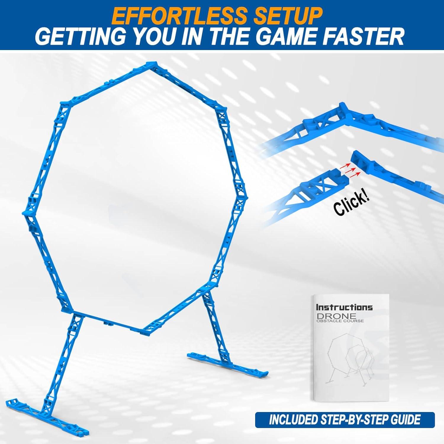 Curso de Obstáculos Drone Beria 2 Paquetes Aros Azul 300g