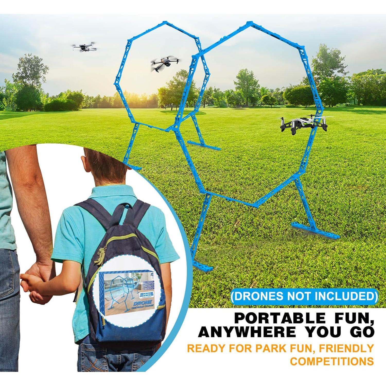 Curso de Obstáculos Drone Beria 2 Paquetes Aros Azul 300g