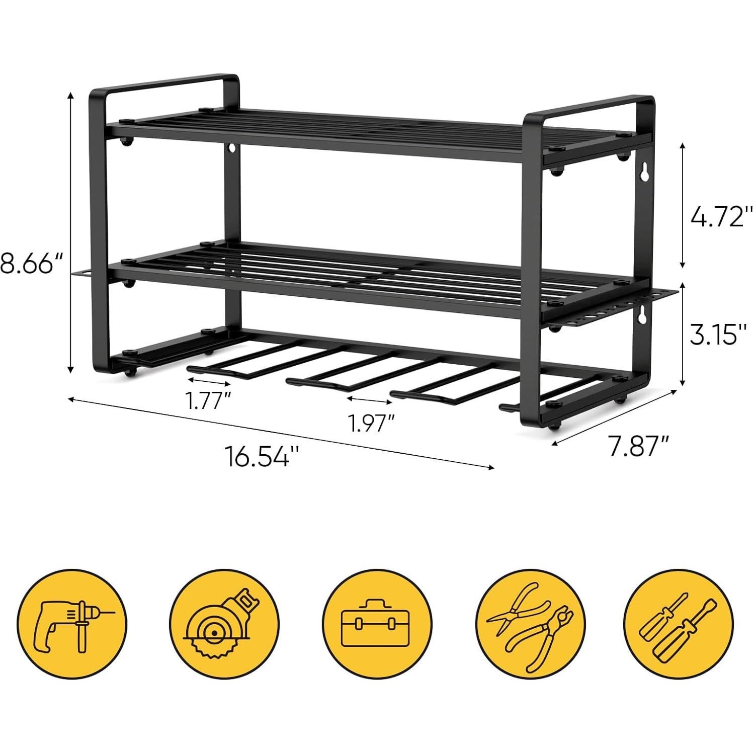 Organizador de Herramientas POKIPO Montado en Pared 3 Niveles