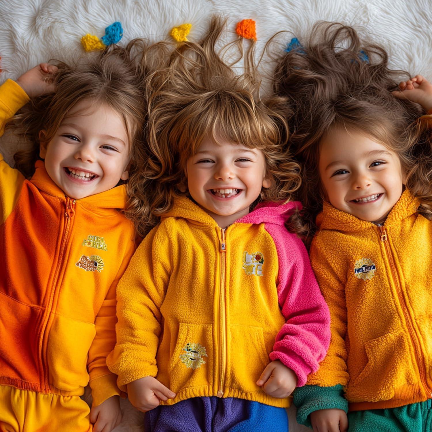 Parche de Girasol Bordado ZESION - 15 Pcs para Planchar