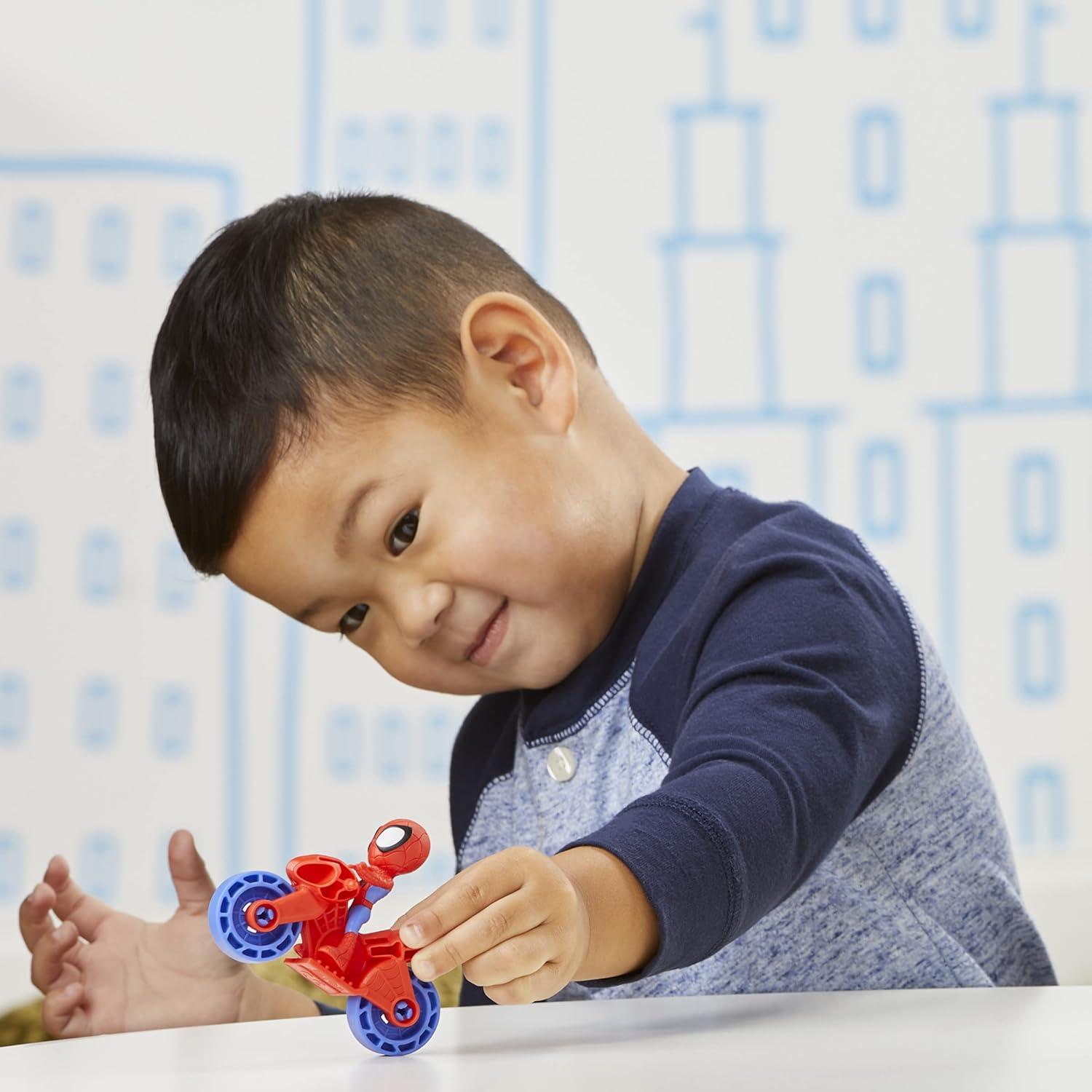 Figura de Acción Spider-Man con Moto Spidey Hasbro 6.35 cm