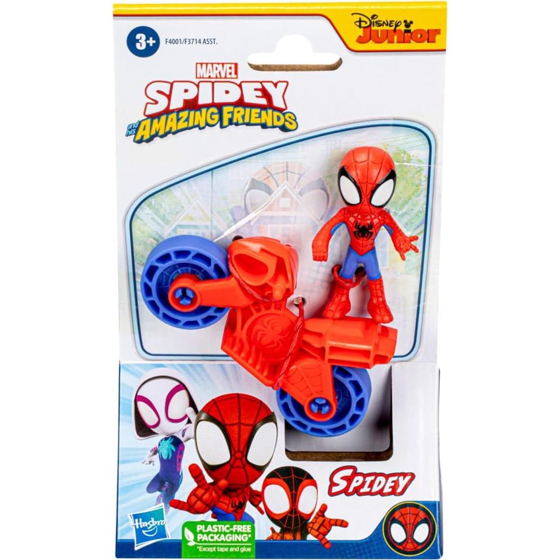 Figura de Acción Spider-Man con Moto Spidey Hasbro 6.35 cm
