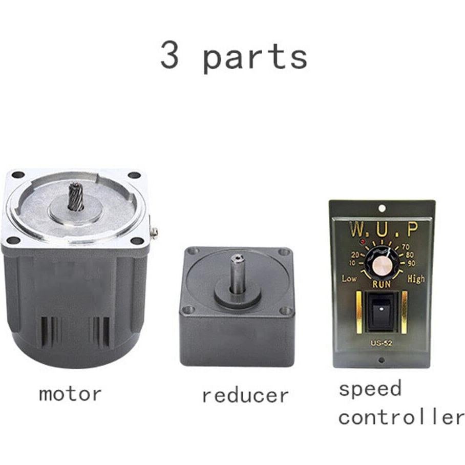 Motor de Engranaje AC 110V 90W Monofásico 0-13.5RPM 24Nm