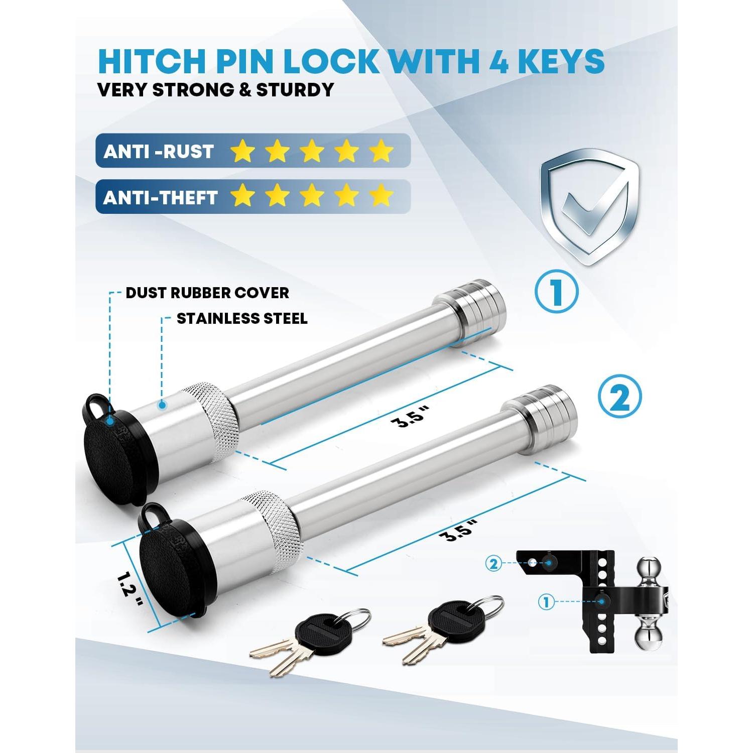 Enganche de Remolque Kohree Ajustable 6" Doble Bola 5670 kg
