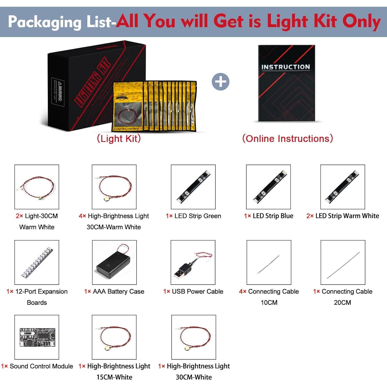 Kit de Iluminación BrickBling para Lego 21188 Llama Village