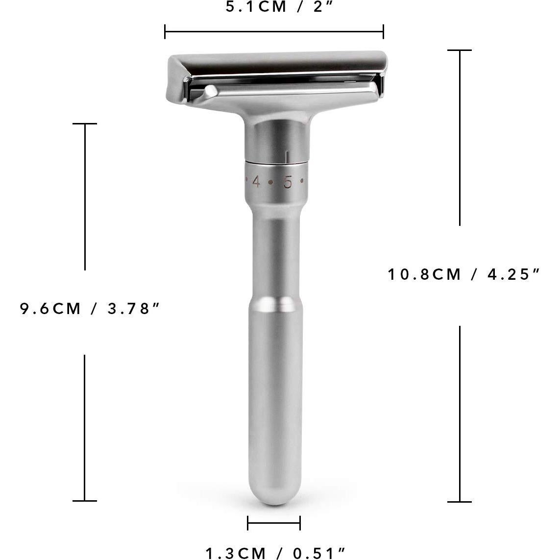 Maquinilla de Afeitar QSHAVE Doble Cuchilla Ajustable 1-6
