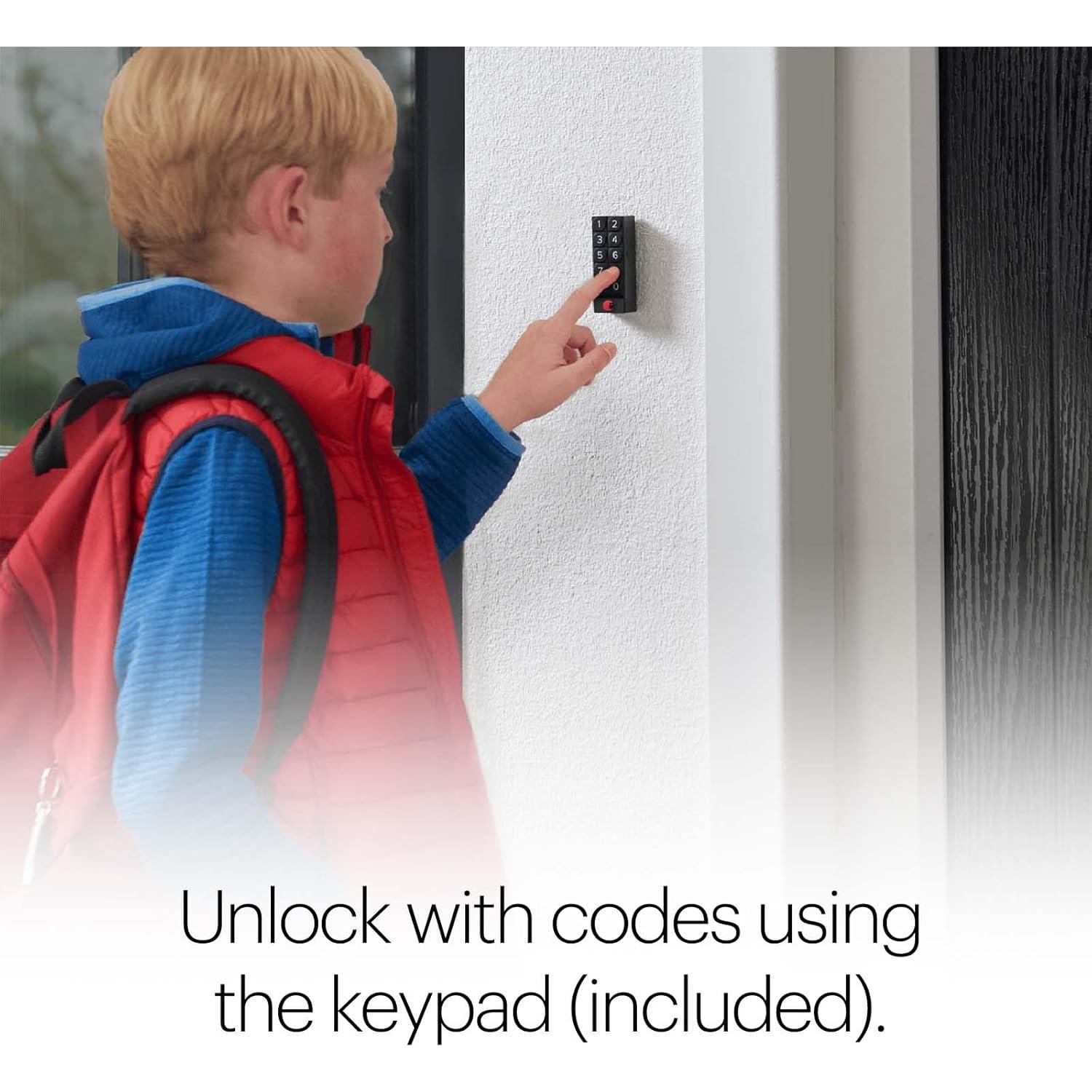 Cerradura Inteligente Wi-Fi Agosto + Teclado Negro Mate