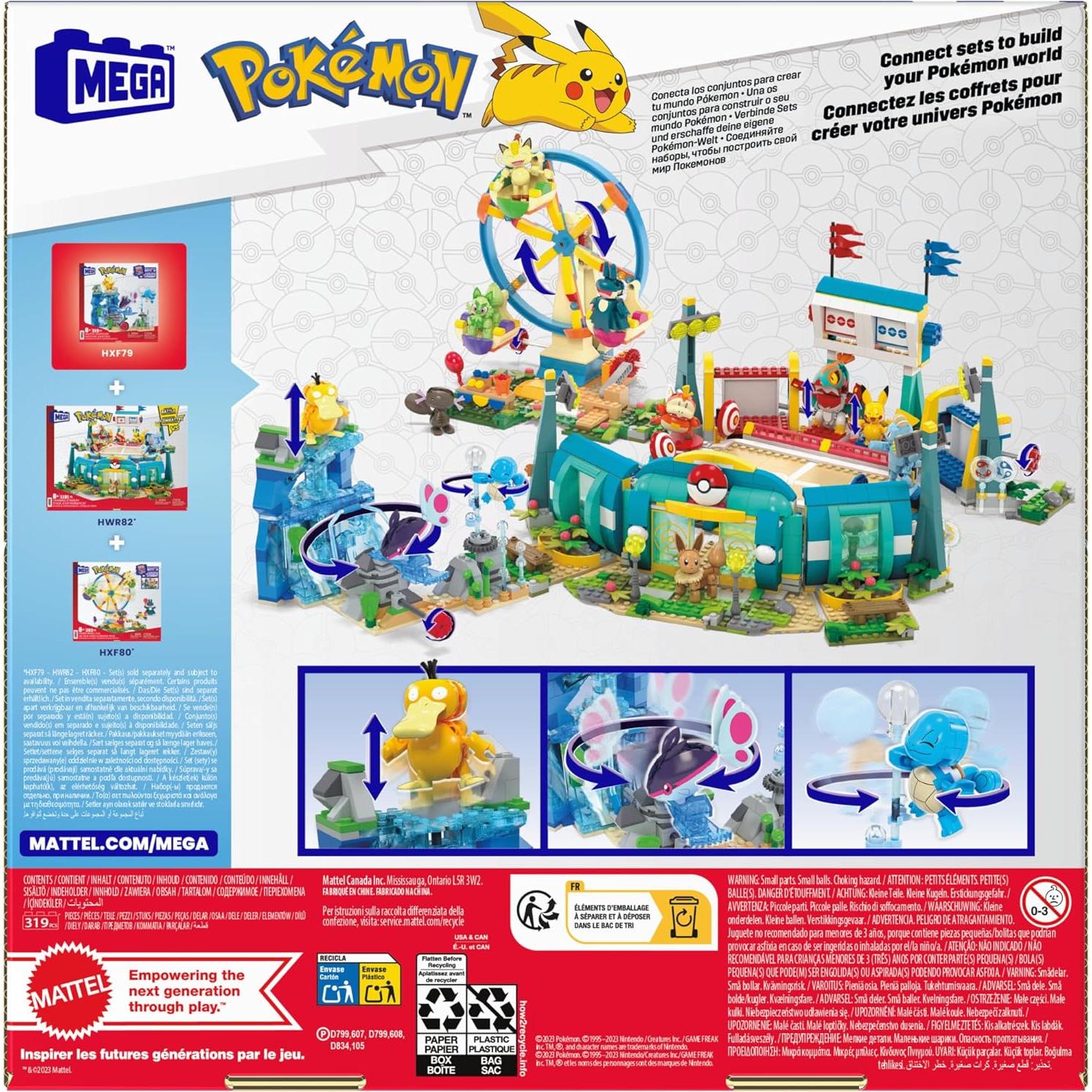 Set de Construcción Pokémon MEGA Aventura Acuática 319 Piezas