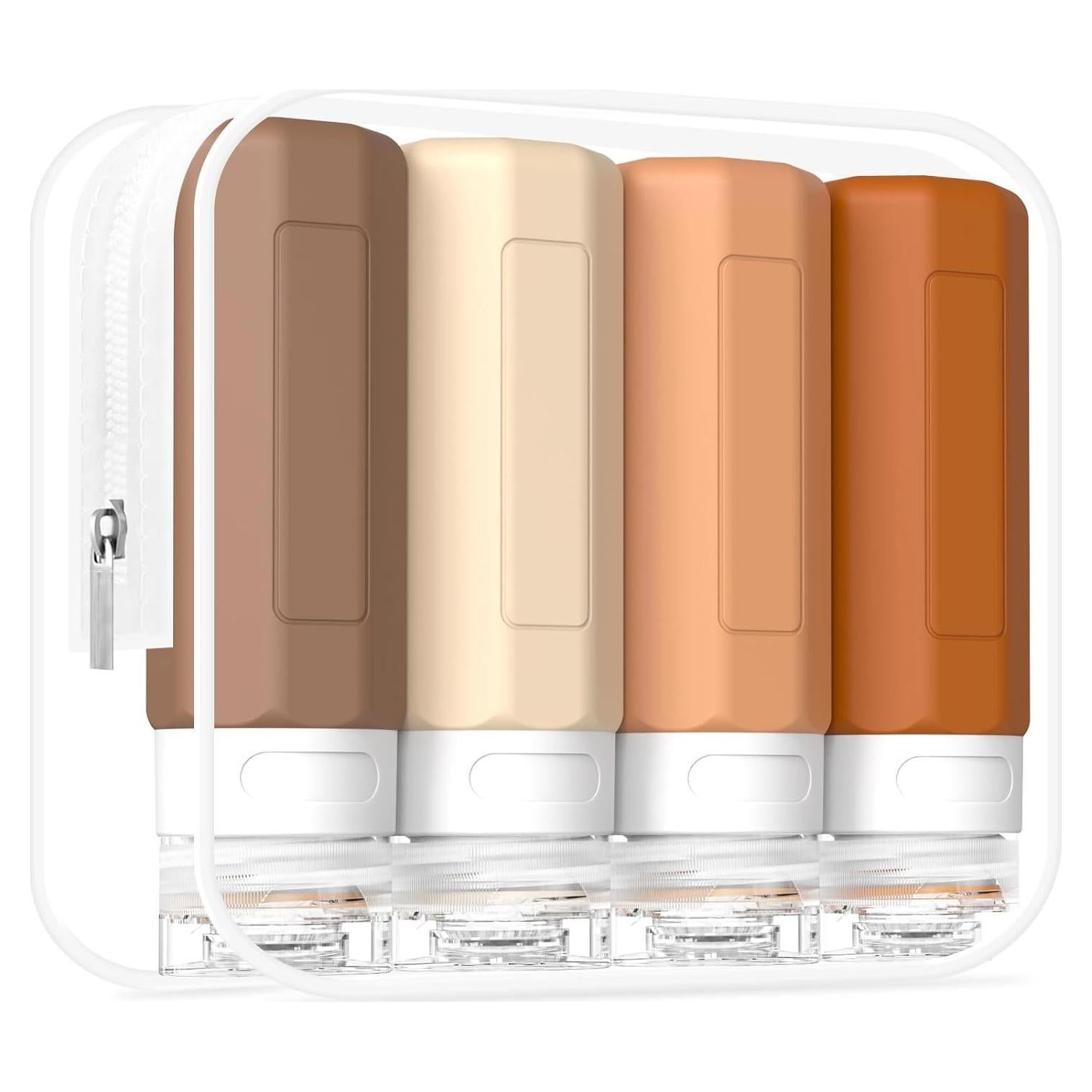 Botellas de Viaje MateeyLife 3oz Silicona Aprobadas por TSA