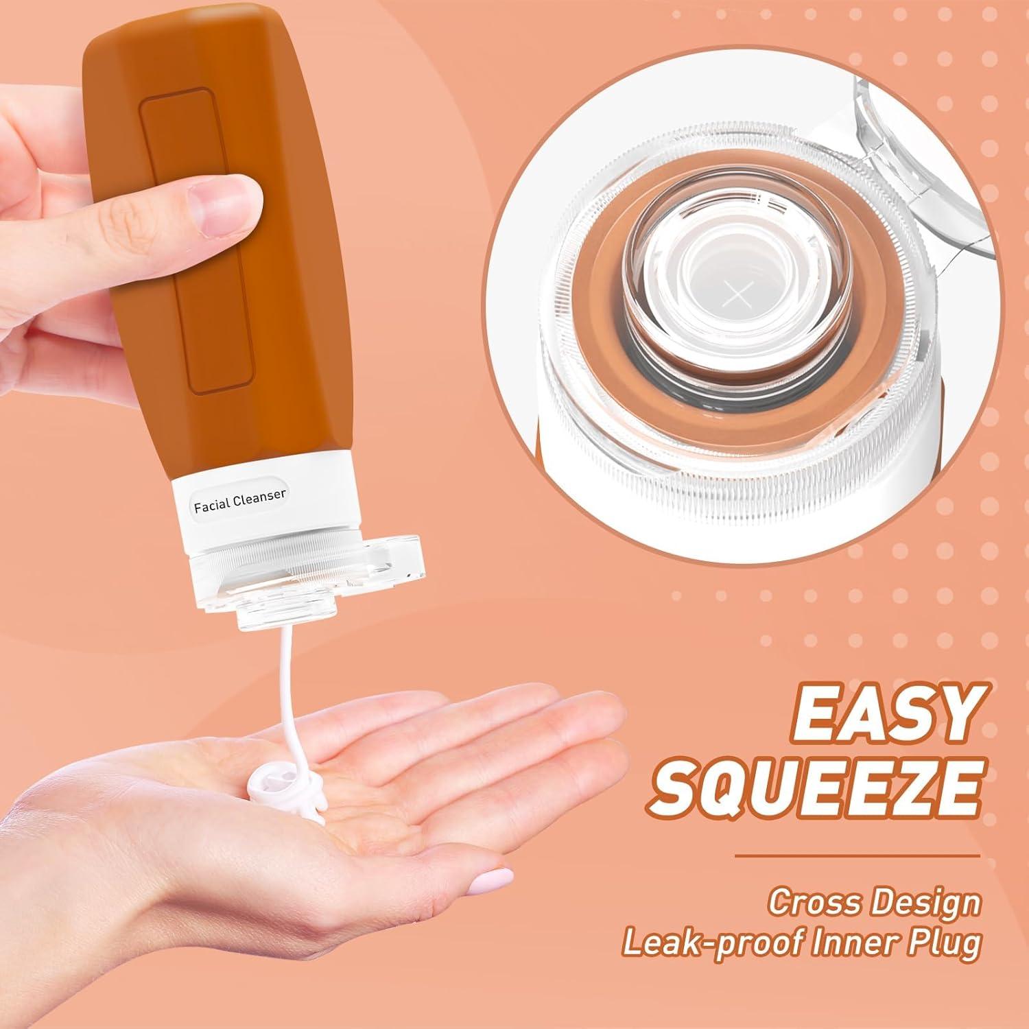 Botellas de Viaje MateeyLife 3oz Silicona Aprobadas por TSA