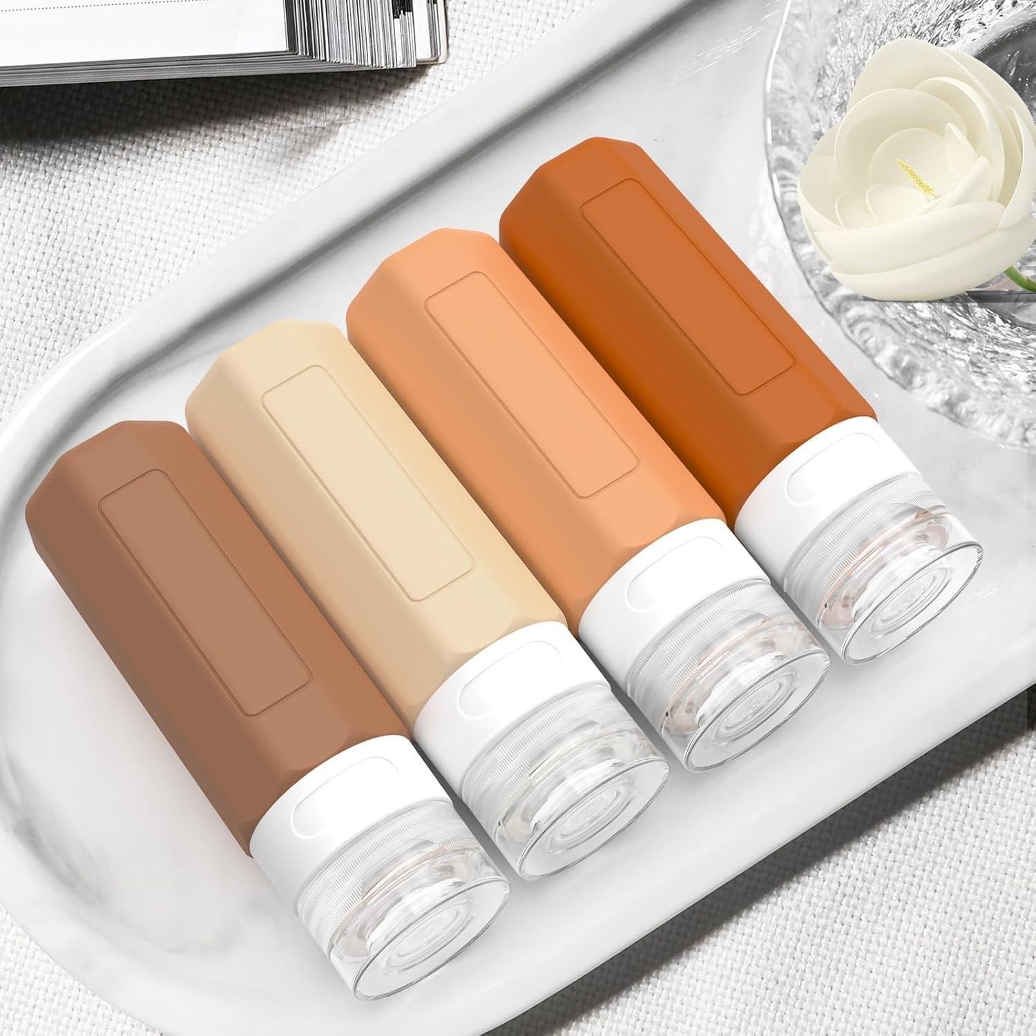 Botellas de Viaje MateeyLife 3oz Silicona Aprobadas por TSA