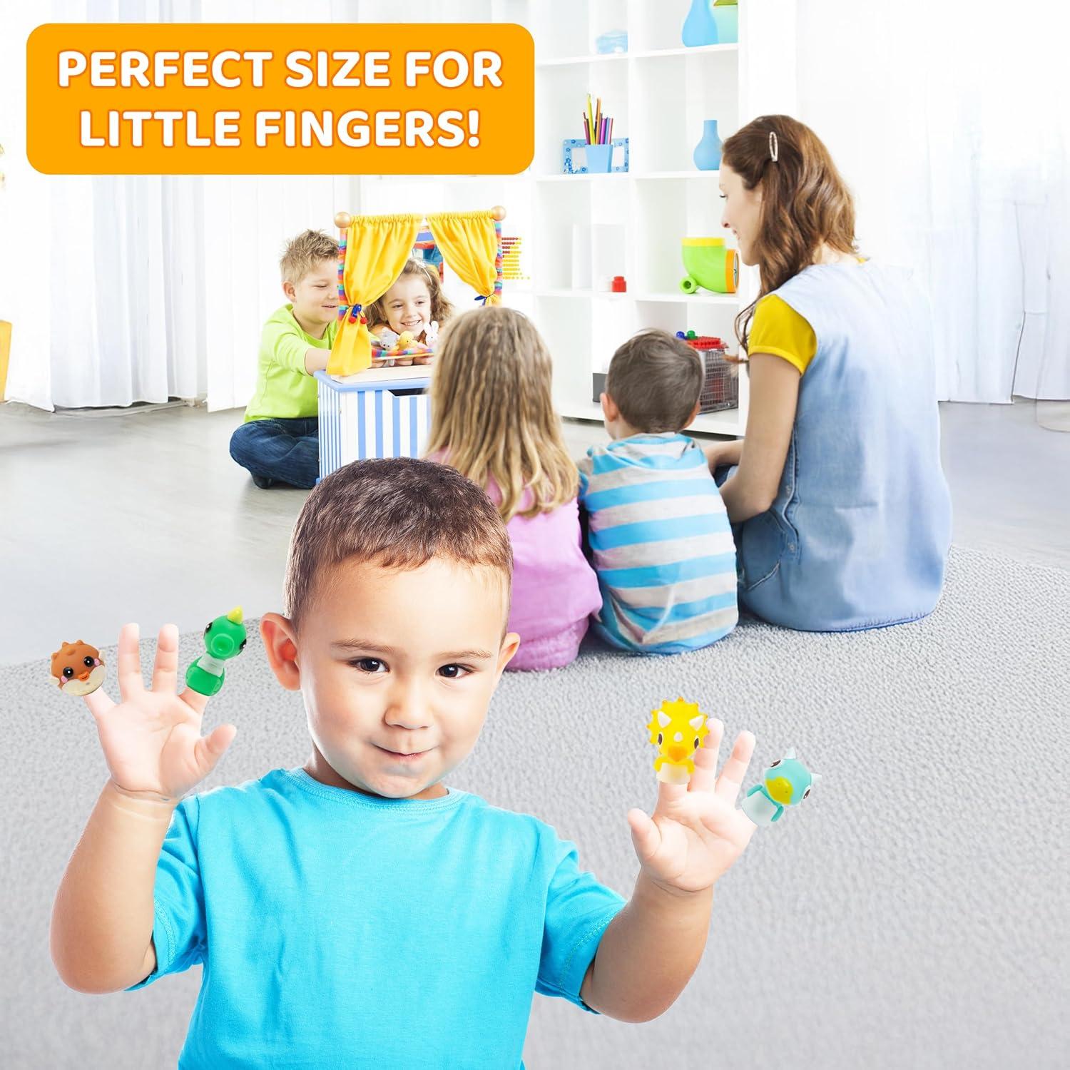 Set de 10 Títeres de Dedo Kiddie Play Animales Coloridos