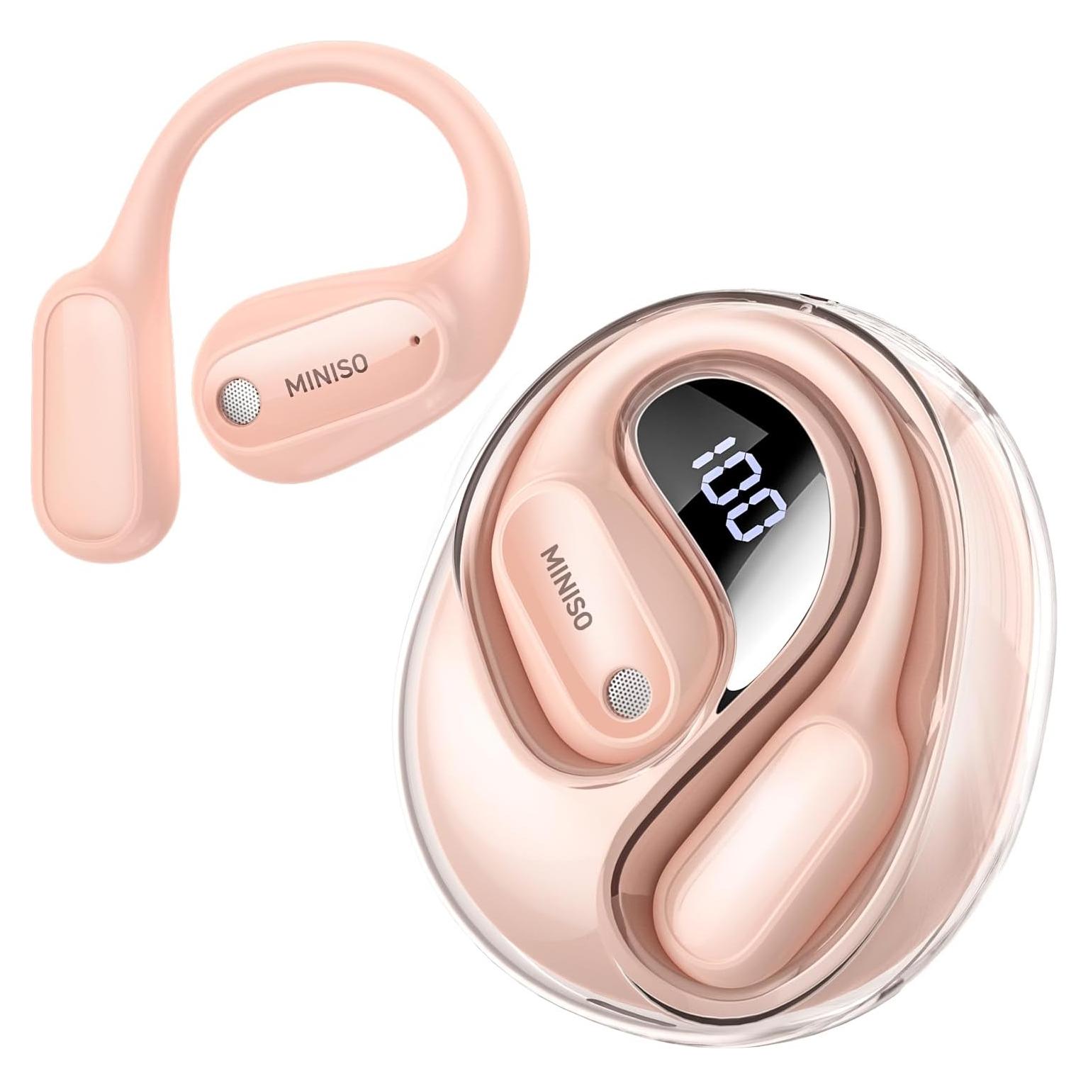 Auriculares Traductores MINISO MS190 Bluetooth 6.0 Rosa