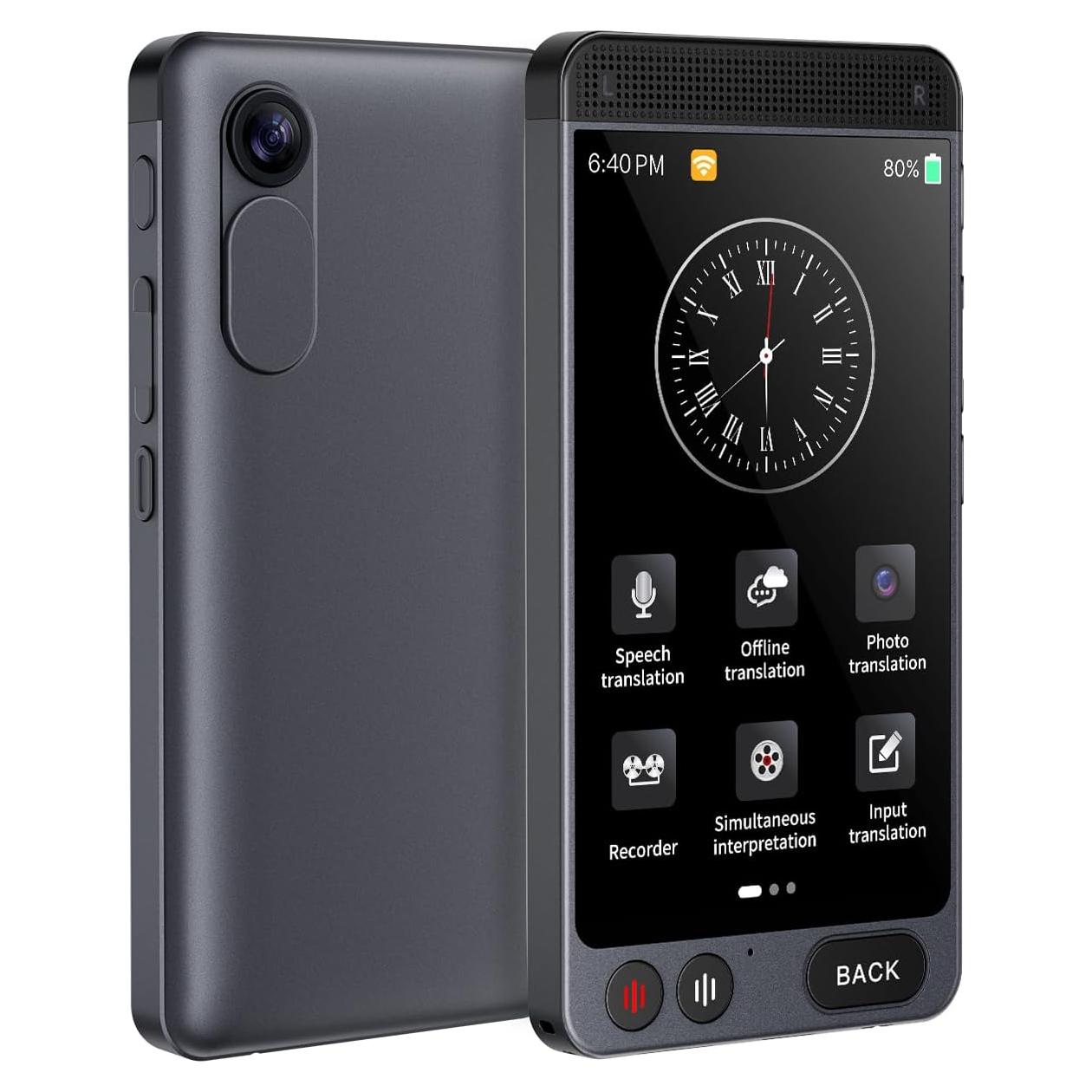 2025 Language Translator Device, Support 142 Languages and Accents, Two Way Real-Time Voice Translation, Online/Offline/AI/Voice/Photo Translation for Travel, Learning and Business, 2000mA