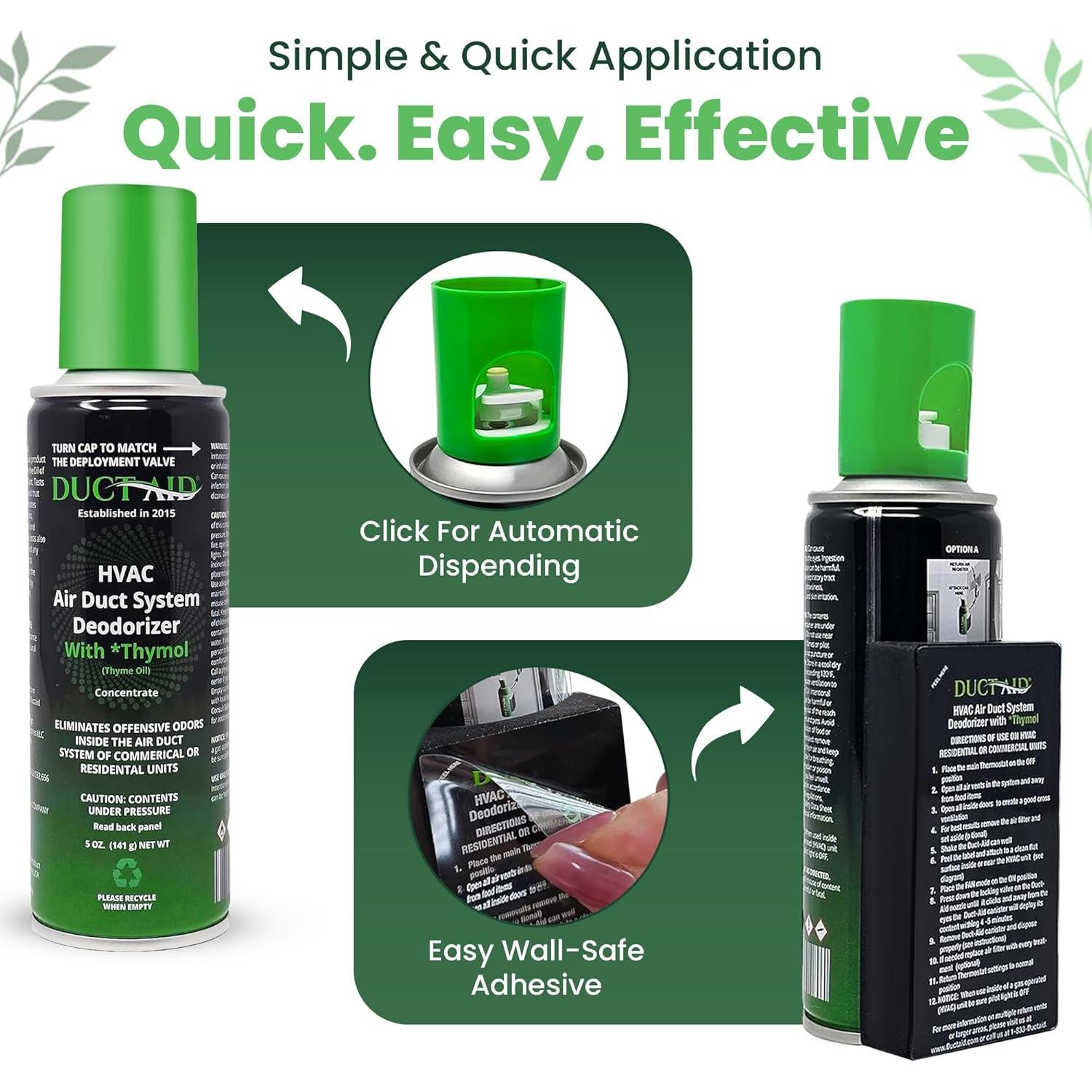 Ambientador Duct Aid Natural para HVAC - 3000 ft² - Tomillo