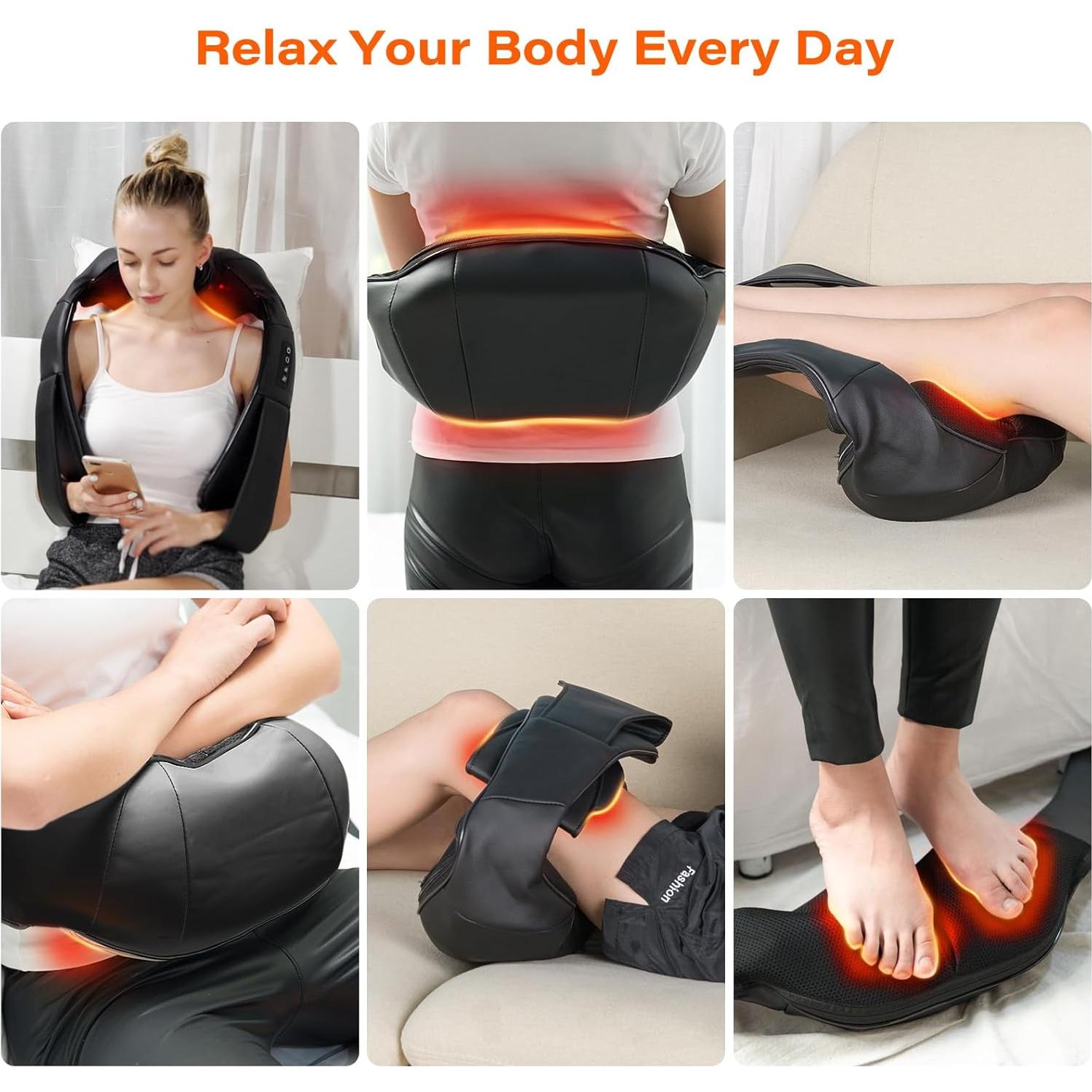 Masajeador Eléctrico de Cuello y Espalda WERTYI con Calor 3D