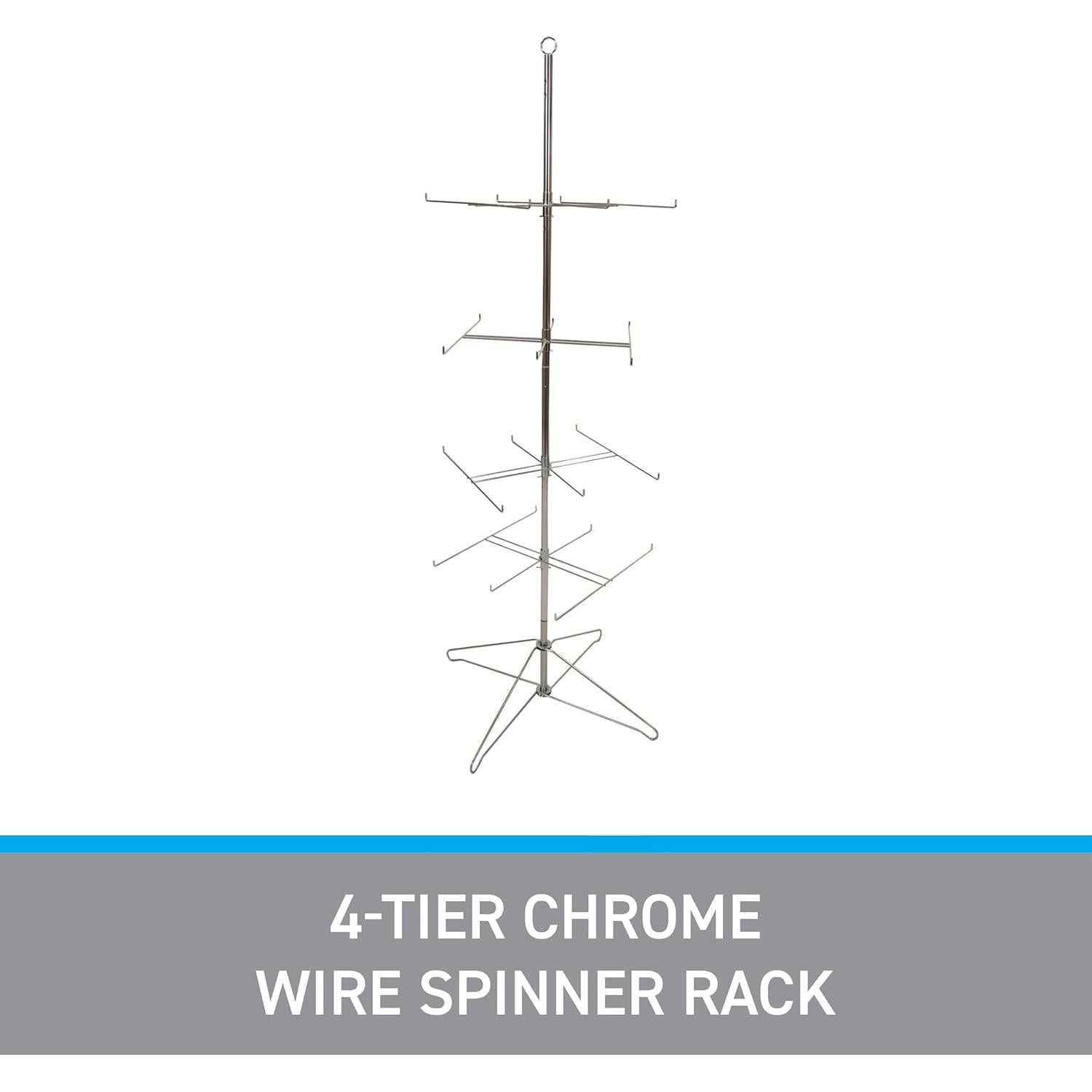 Soporte Giratorio de Alambre SSWBasics 4 Niveles Cromado 161 cm